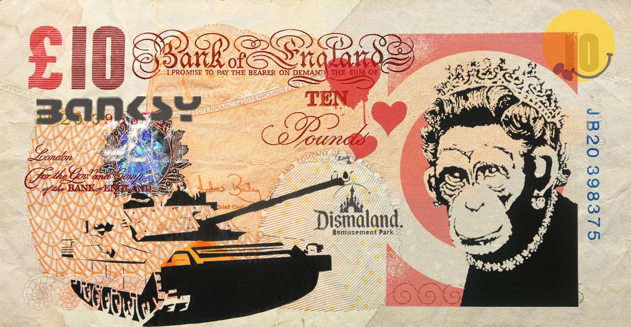 Null BANKSY DISMALAND (d’Après)

Monkey Queen, Banksy is a Dismal, DISMALAND 201&hellip;