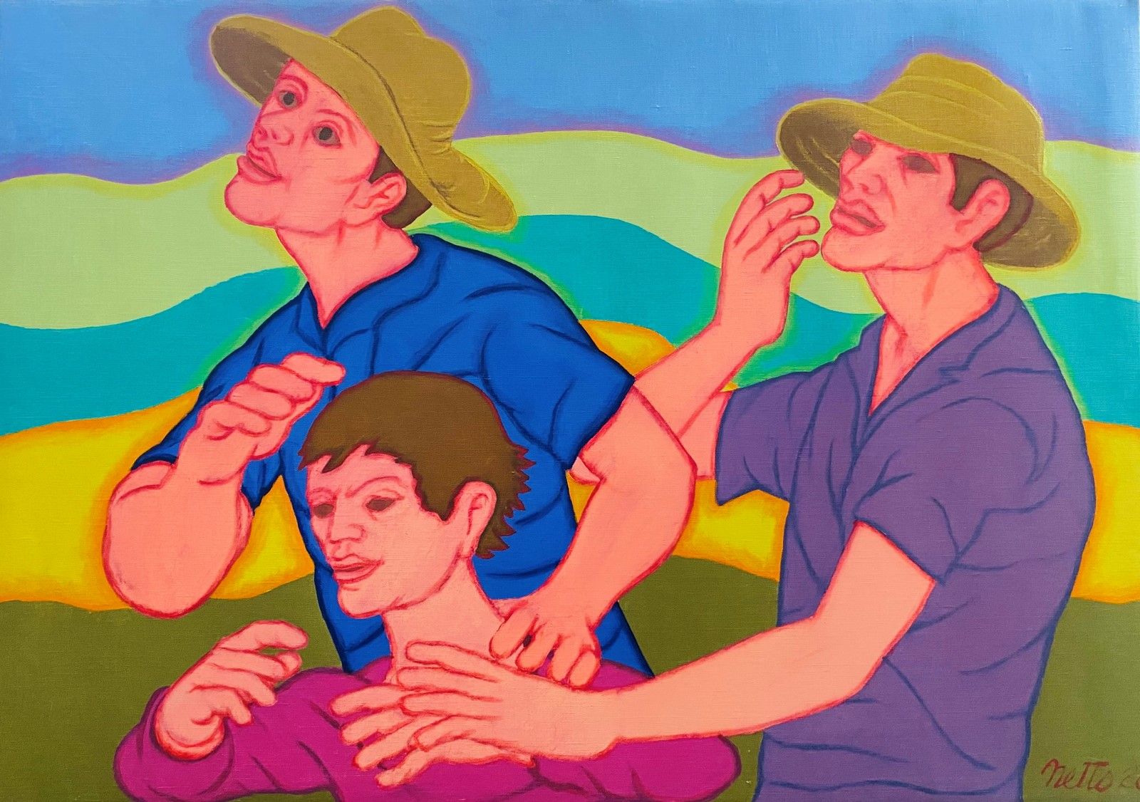 Null Gontran Guanes NETTO (Born 1933, Santa Cruz), Brazil
Peasants,1986
Acrylic &hellip;