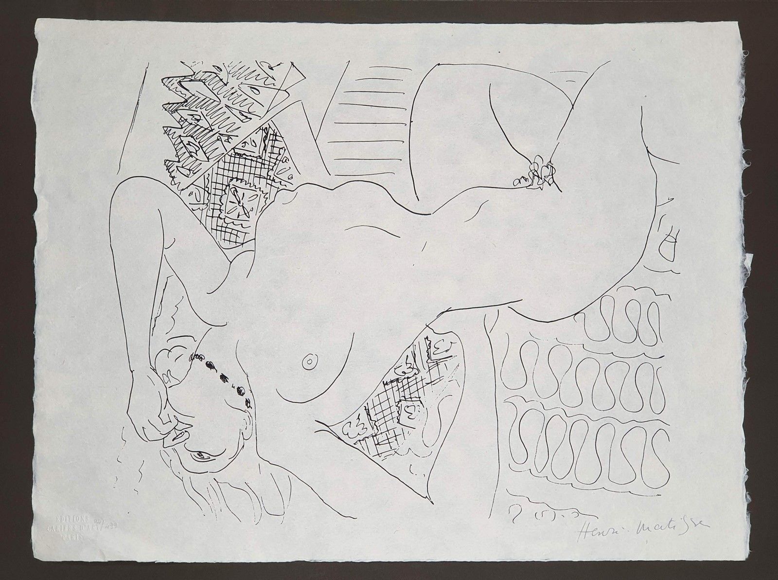 Null Henri MATISSE (1869-1954), After
躺着的裸体女人，1951年模型
在Japon纸上的原版石版画，根据马蒂斯的画作。 
&hellip;