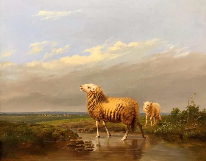 Null Eugène VERBOECKHOVEN

(Warneton 1798 ou1799-Bruxelles 1881)

Moutons au pât&hellip;