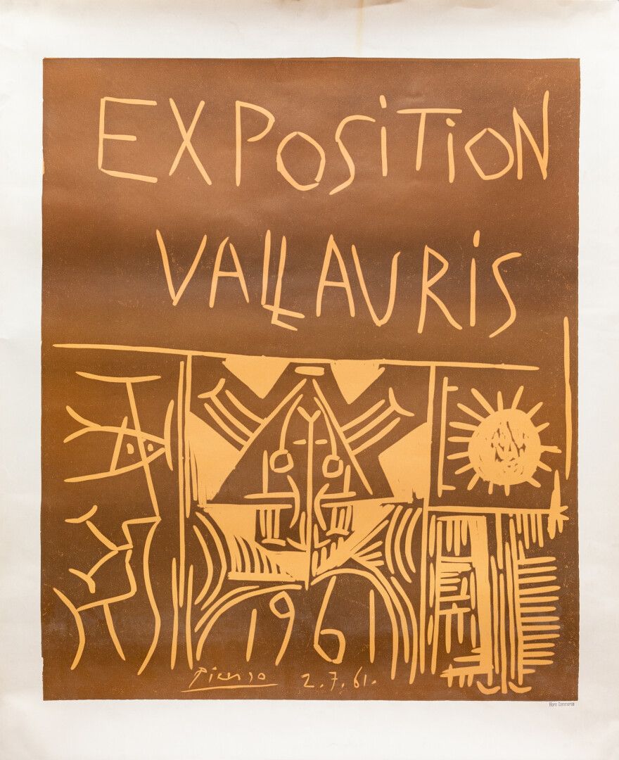 Null Pablo PICASSO (1881-1973), 后。

瓦劳里展览, 1961年

以陶瓷浮雕为主题的展览海报，图画的日期为2.7.61。

印&hellip;