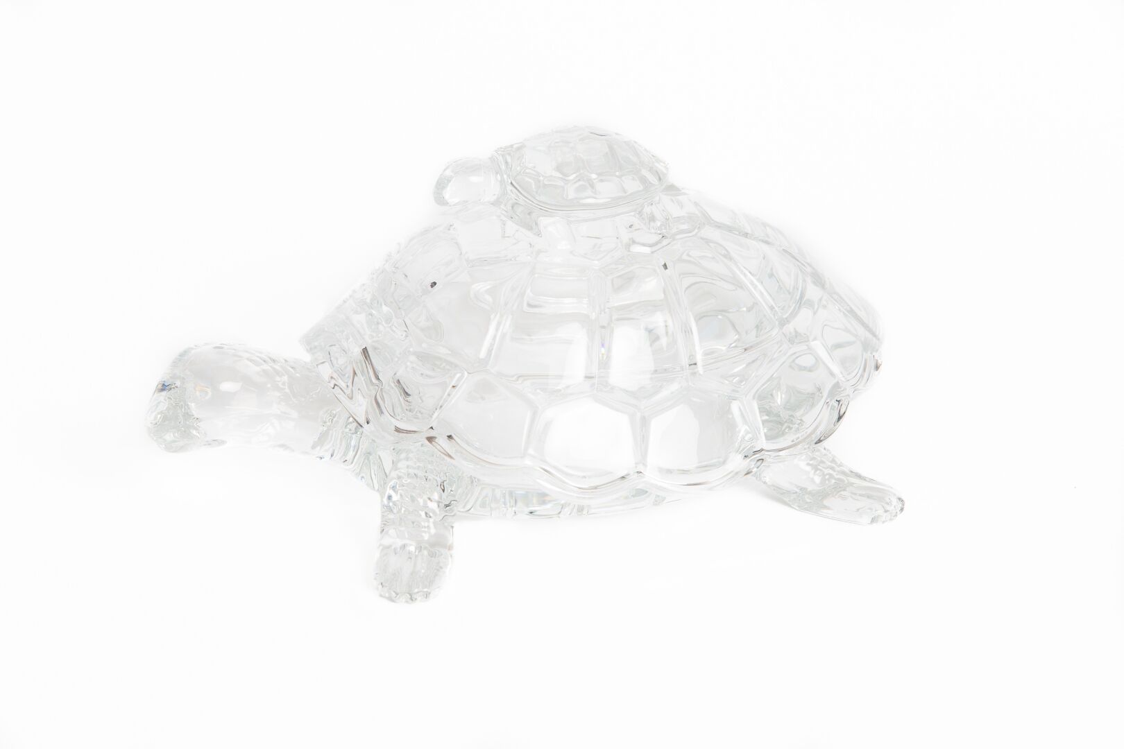 Null Tortue décorative en cristal, portant son petit sur son dos.

La carapace s&hellip;