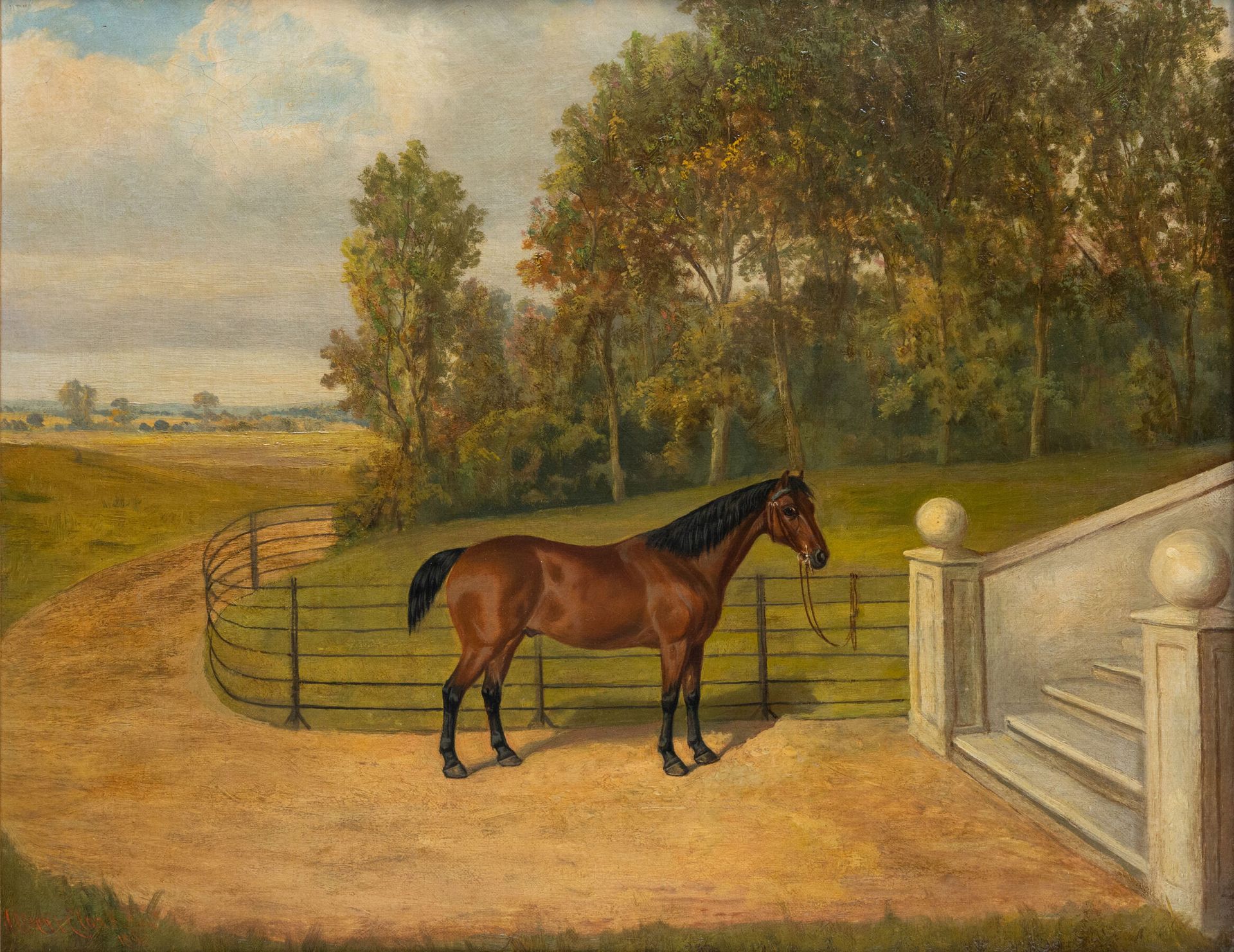 Null Albert CLARK (active between 1821-1910).

Portrait of a horse, at the entra&hellip;