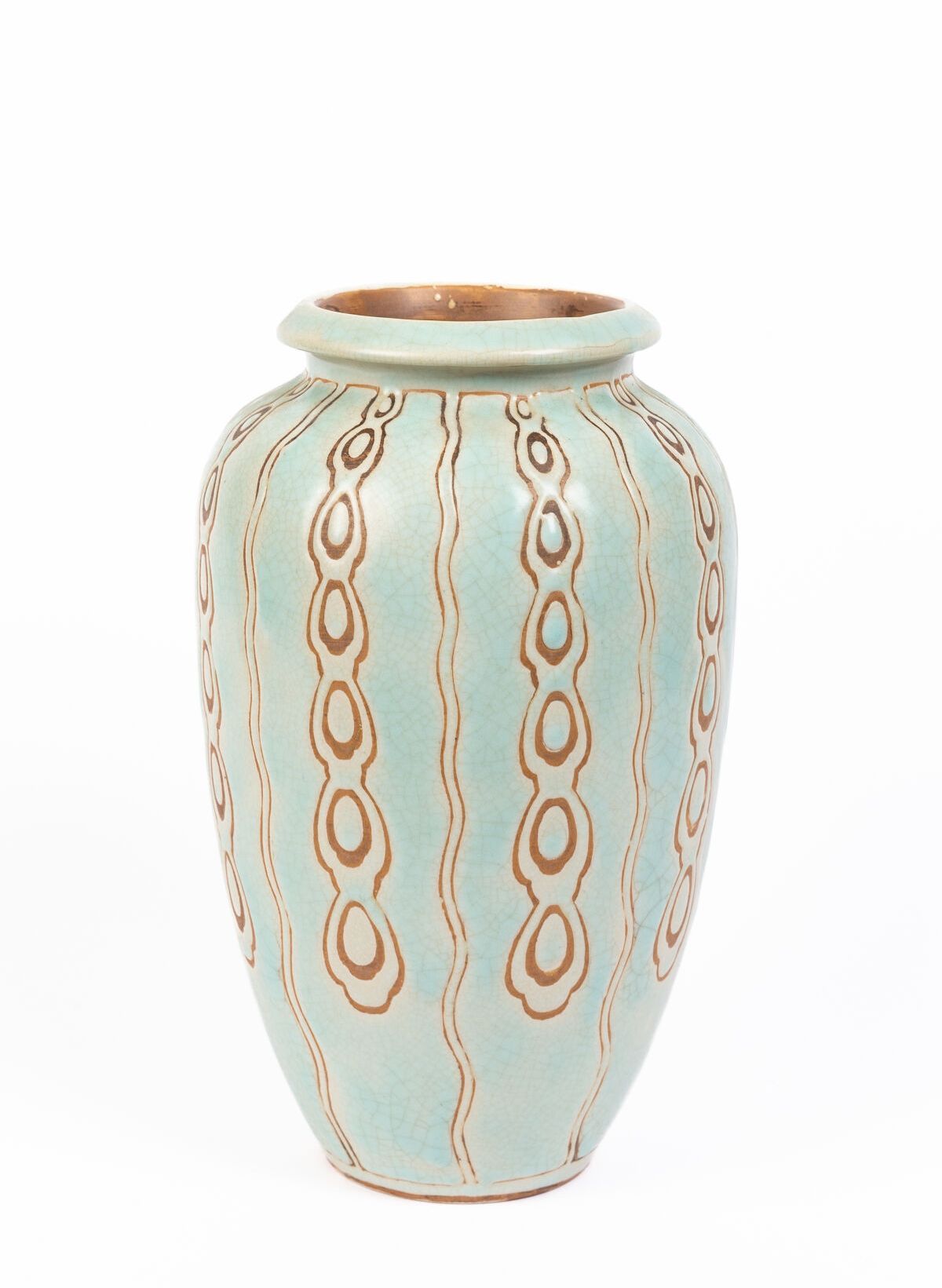 Null BOCH KERAMIS.
Baluster vase with hemmed neck in stoneware with cracked turq&hellip;