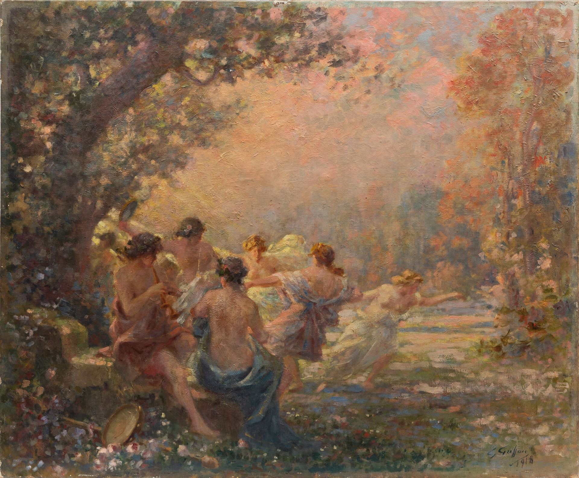 Null Gabriel GRIFFON (1866-1938).
Scene of a country party (Bacchanal), 1918.
Oi&hellip;