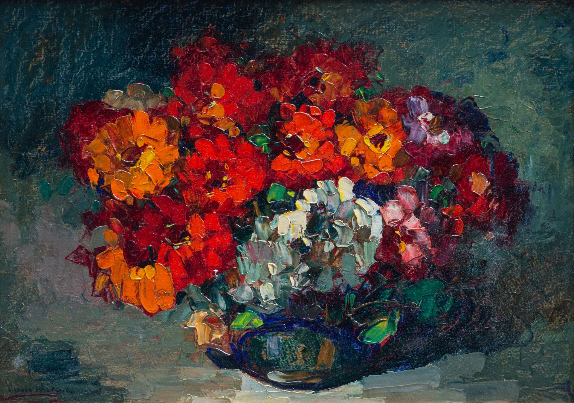 Null Louis PASTOUR (1876-1948).
Bouquet of anemones, "last days", Cannes August &hellip;