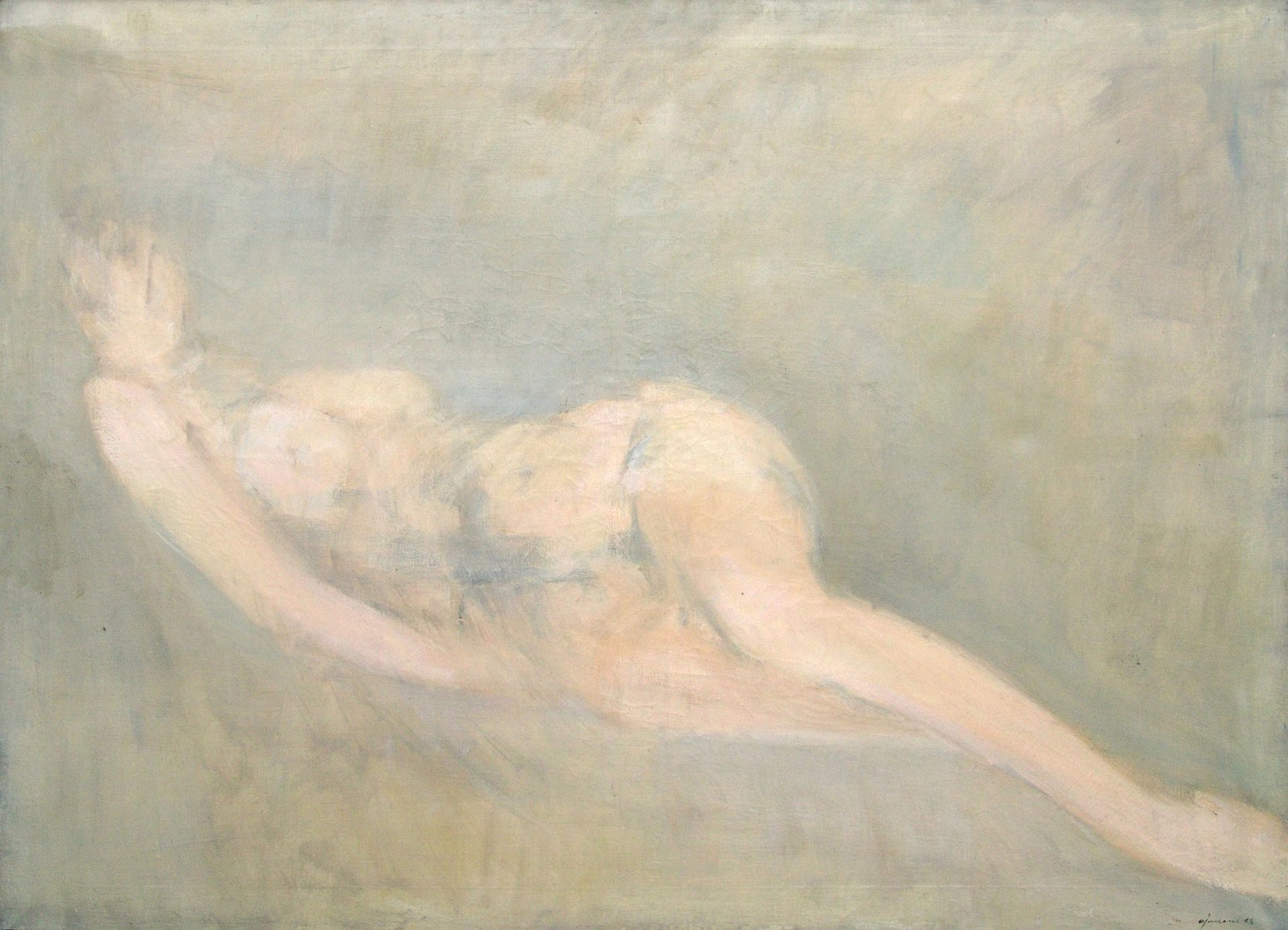 GIUSEPPE AJMONE Donna che dorme, 1963, olio su tela, 98x130 cm

firma dell'artis&hellip;