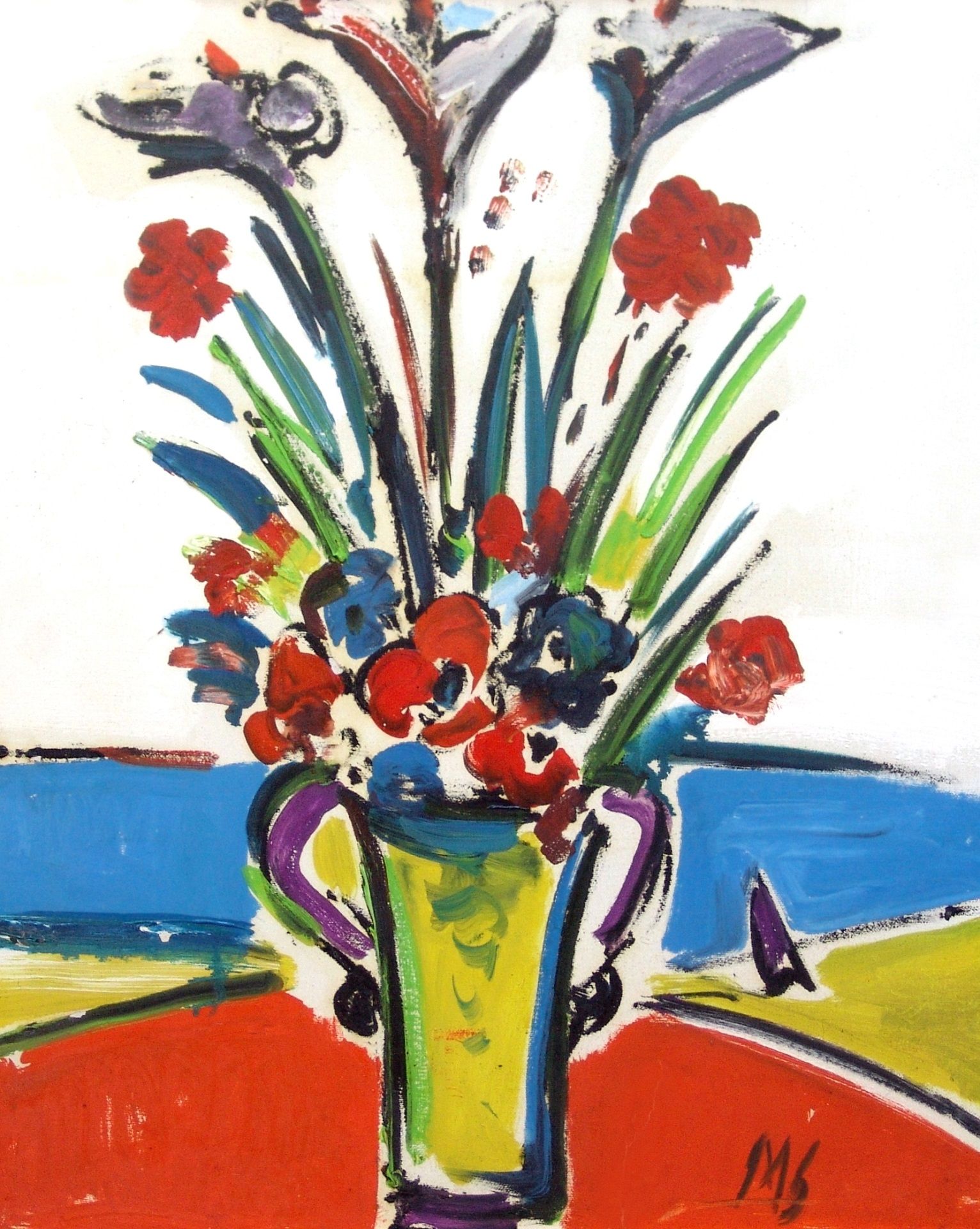 SANTE MONACHESI Fiori, 1968, olio su tela, 60x50 cm

firma dell’artista in basso&hellip;