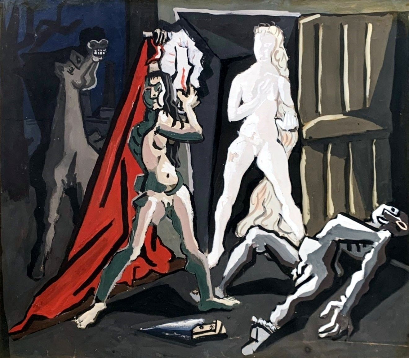 CESARE PEVERELLI Omaggio a Picasso, 1944, tempera su cartone, 70x78 cm

firma de&hellip;