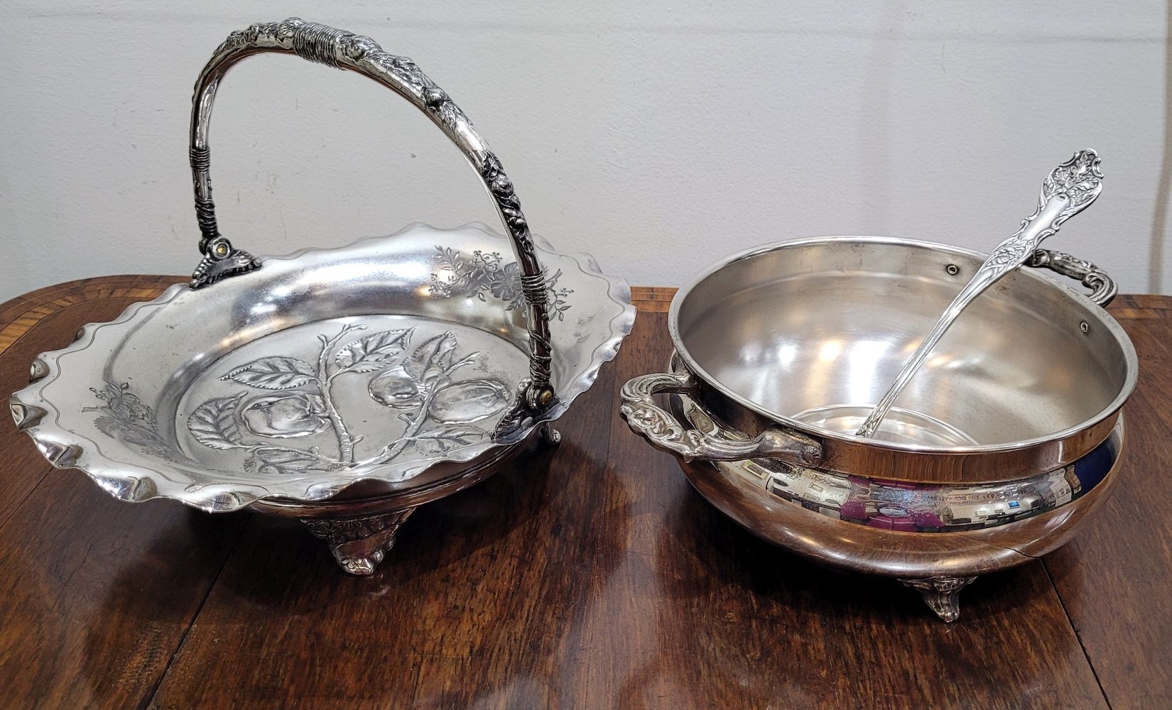 A COLLECTION OF AMERICAN PLATED SILVER ITEMS; includes; A large and very nicely &hellip;