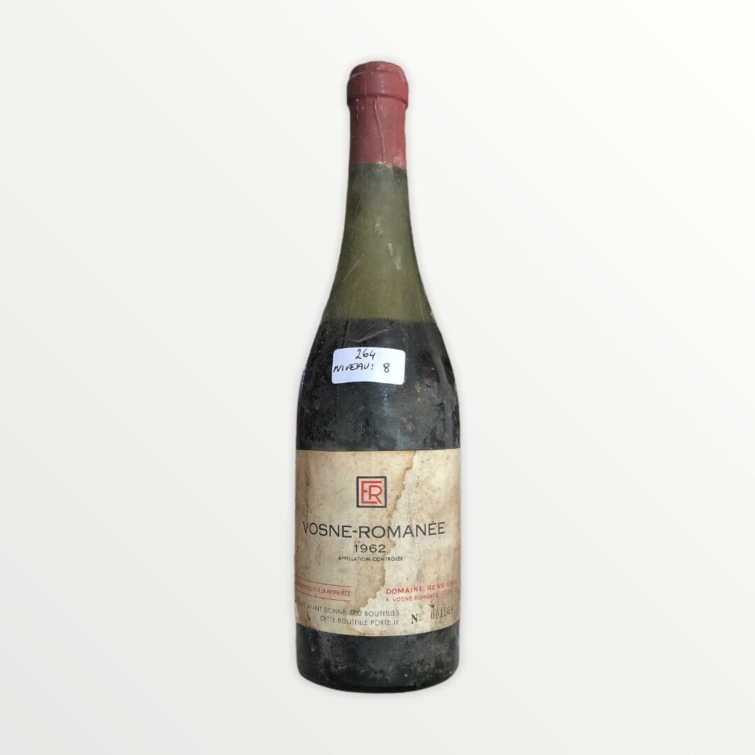 Null Domaine René Engel, Vosne-Romanée 1962, level 8 cm, label stained and torn,&hellip;