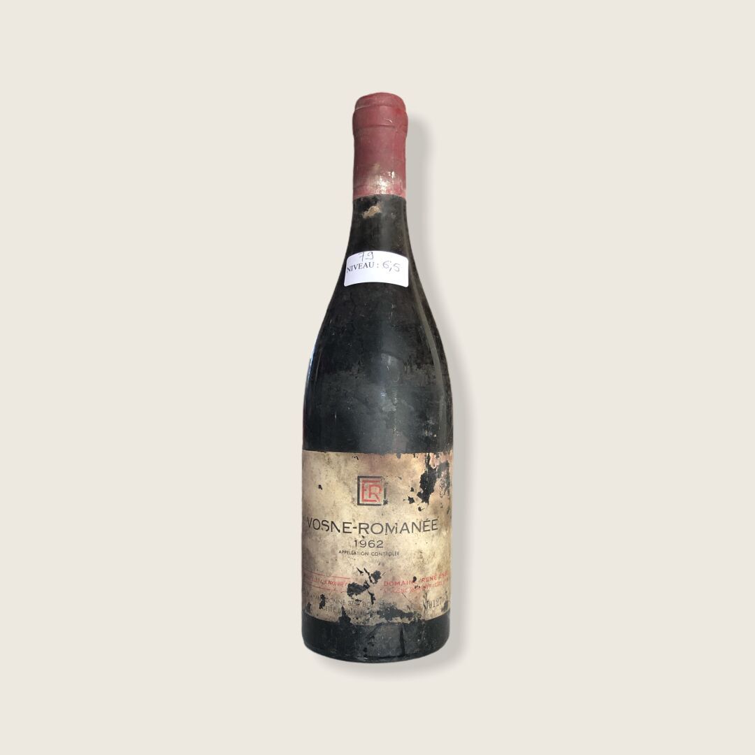 Null Domaine René Engel, Vosne-Romanée 1962, level 6.5 cm, stained and torn labe&hellip;