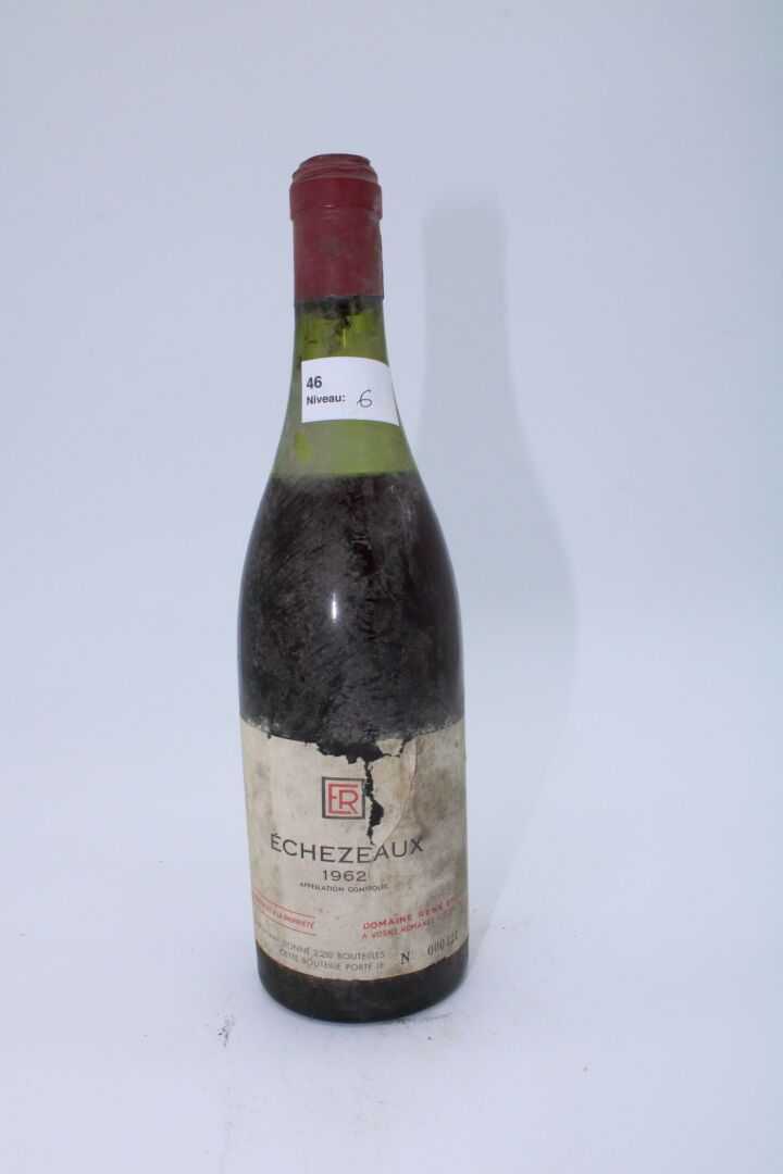 Null Domaine René Engel, Echezeaux 1962, niveau 6 cm, étiquette tachée, manques &hellip;