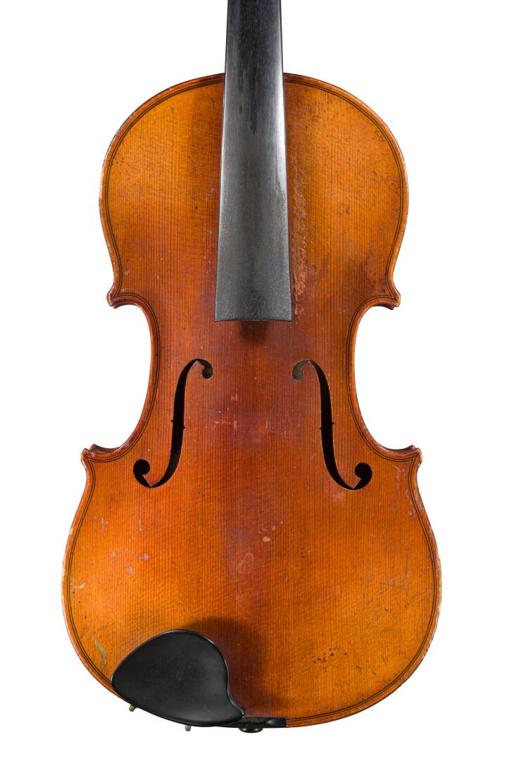 Null *德国小提琴，标签JUL。Heinr. Zimmermann，状况良好，清漆略有划痕。

358毫米的底部。