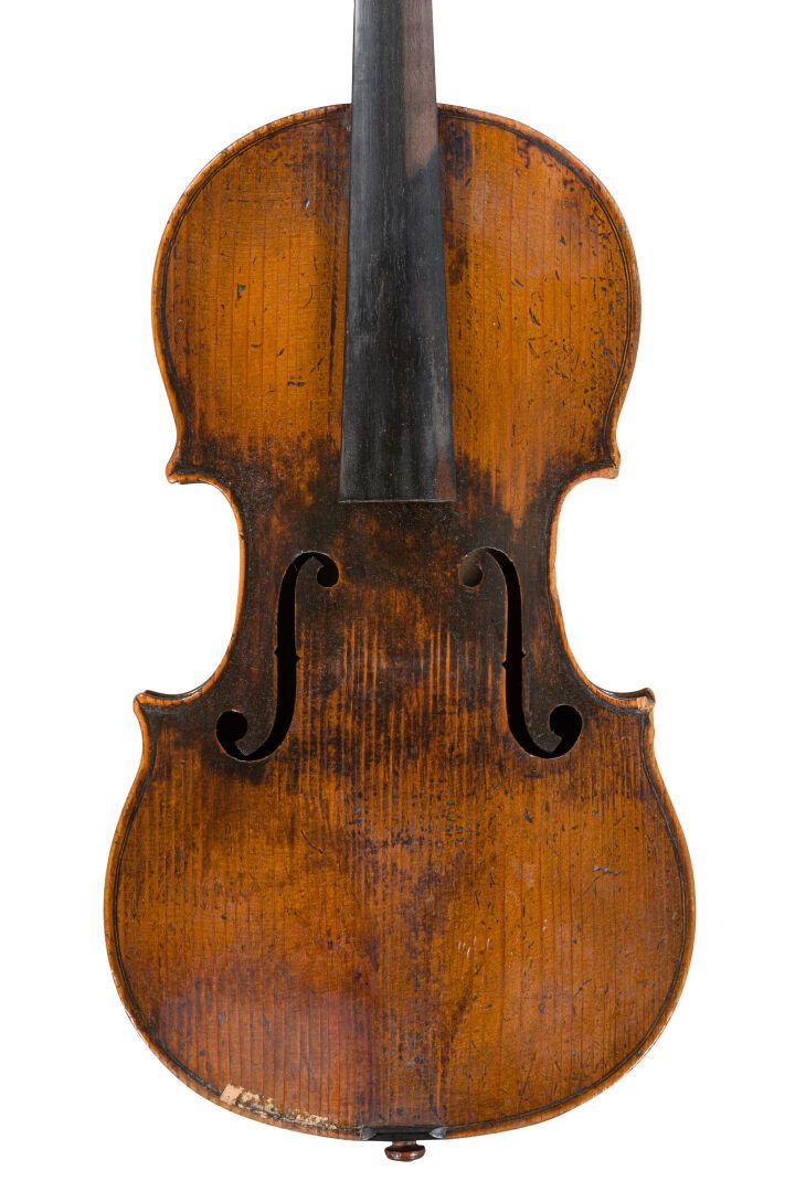 Null *非常有趣的18世纪Mirecourt的Cabasse制作的小提琴，透过指板上的铁质痕迹可以看到，状况良好。

背面是363毫米。