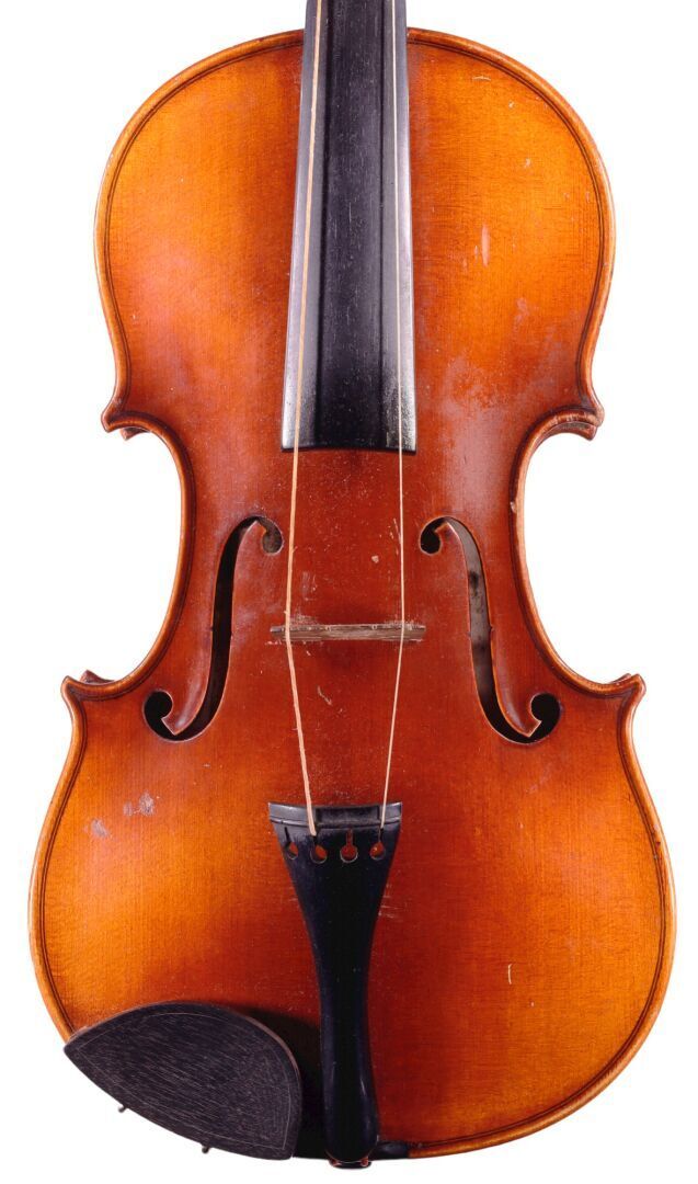 Null Violine industrielle Fabrik aus der Tschechoslowakei und ihr Bogen