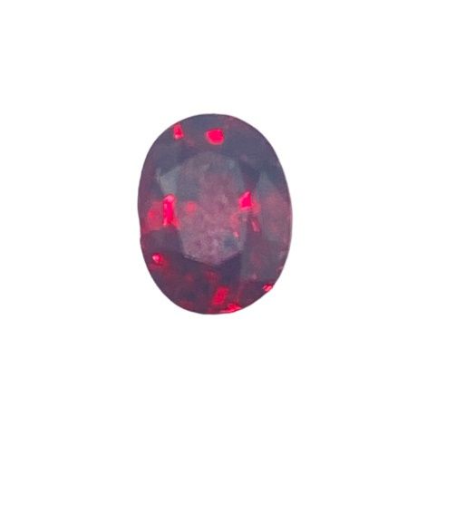 Null Ruby on paper, oval faceted, approx. 1 ct, chips