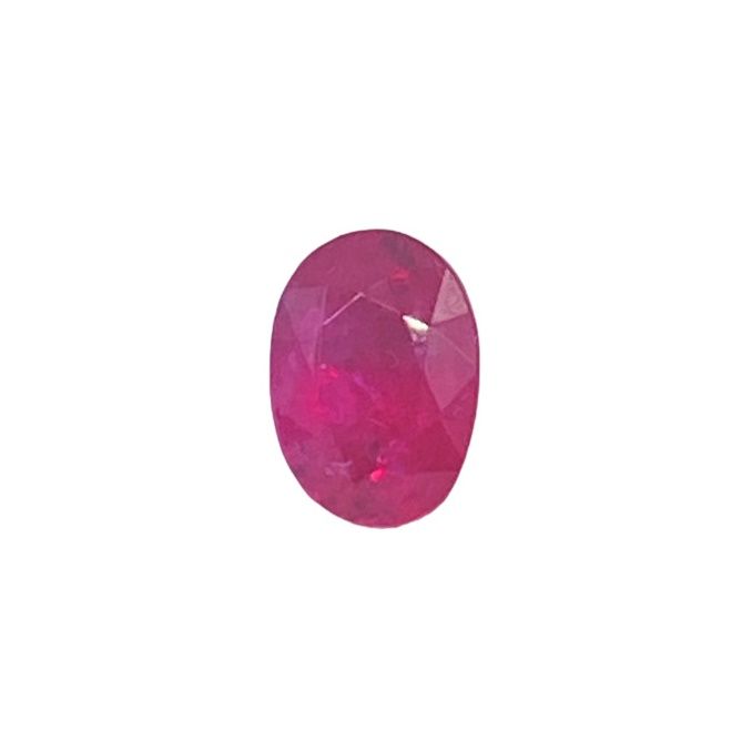 Null Ruby on paper, asymmetrical oval cut, approx. 2 cts