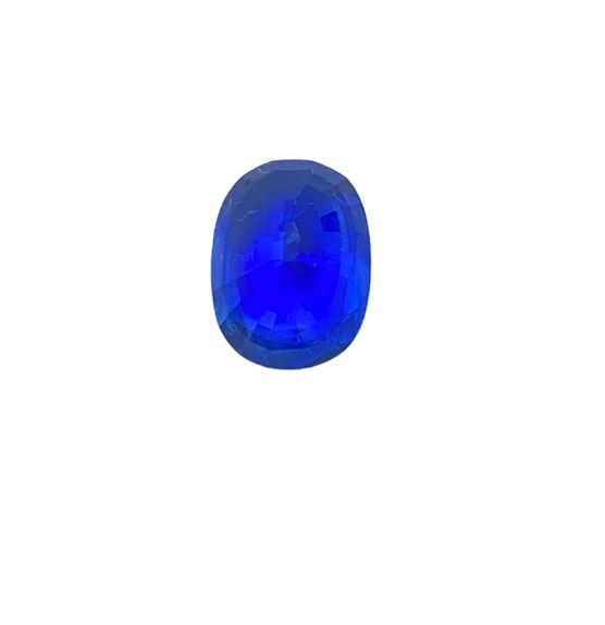 Null Saphir sur papier, taille ovale, env. 1.50 cts