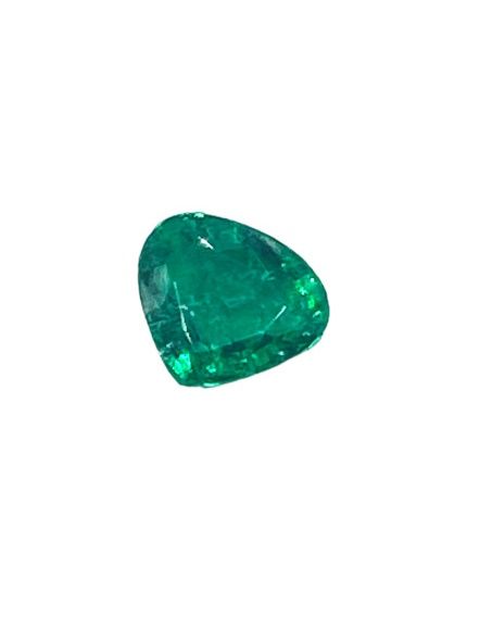 Null Emerald on paper, pseudo heart size, approx. 1 ct