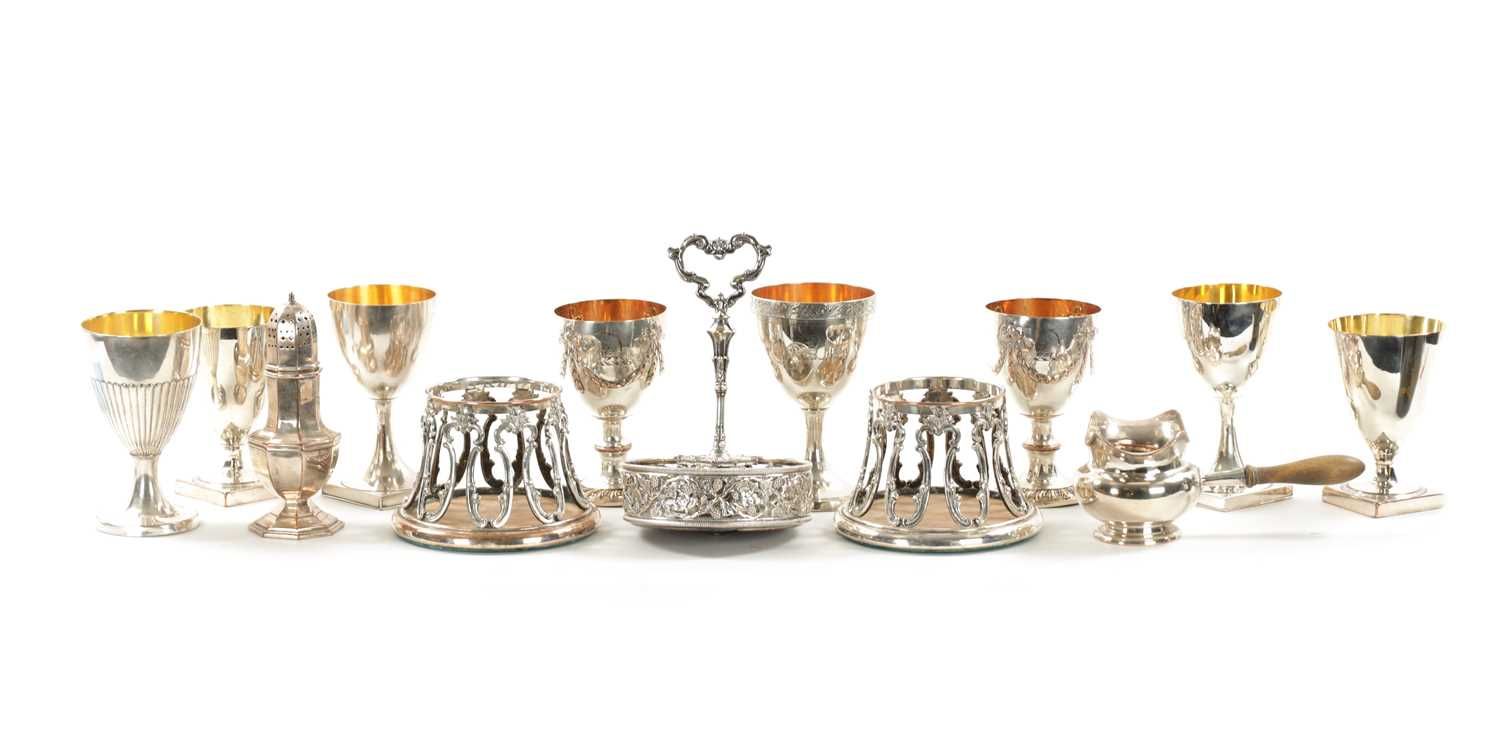 A COLLECTION OF LATE 18TH/19TH CENTURY OLD SHEFFIELD AND OTHER SILVER PLATED WAR&hellip;
