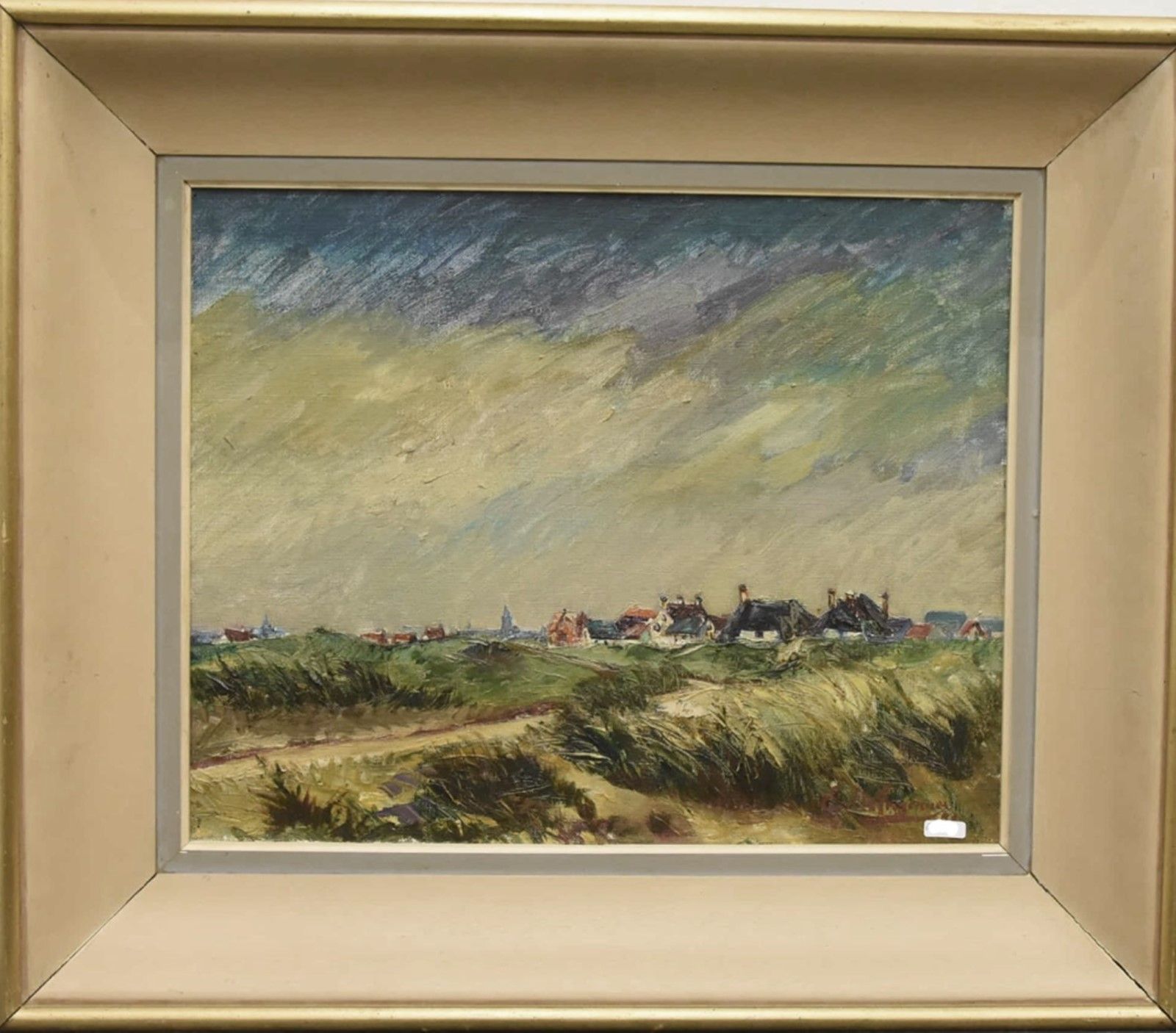 Null "Flemish dune landscape with urban settlement",oil on canvas,ca.60x40cm