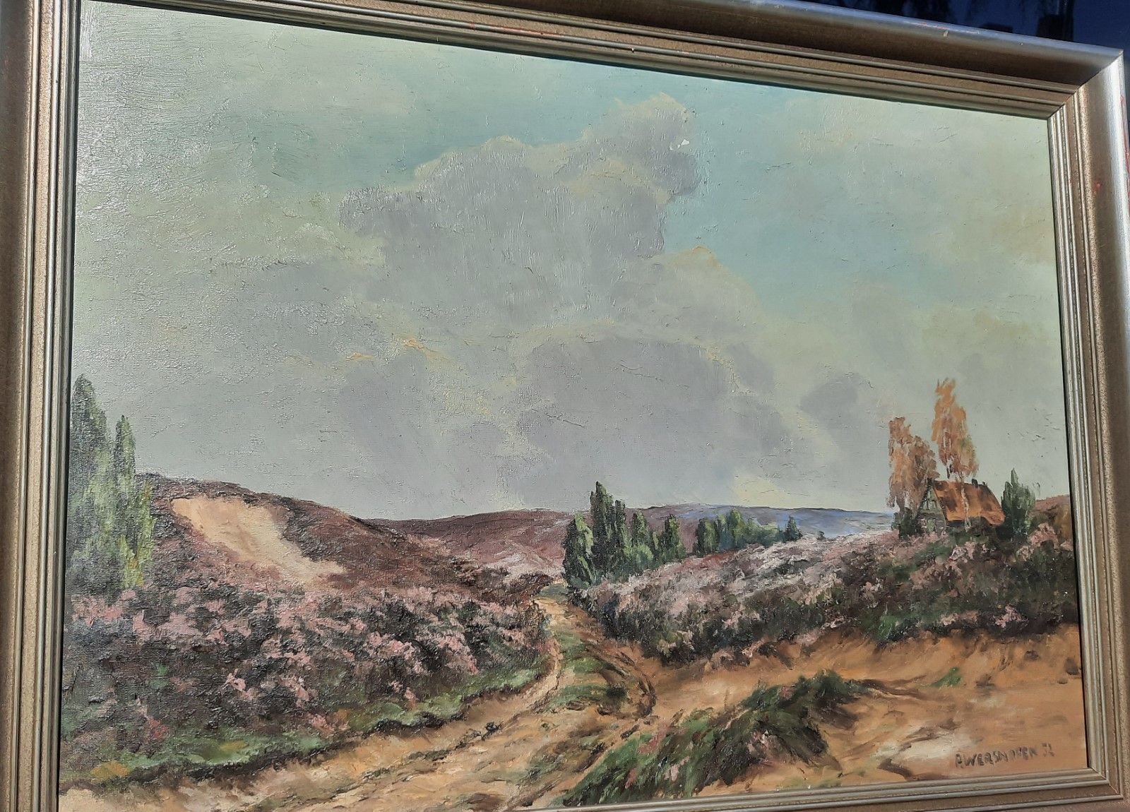 Null "Paysage de lande",huile sur toile,signé Wershofen,daté 1952,env.50x70cm