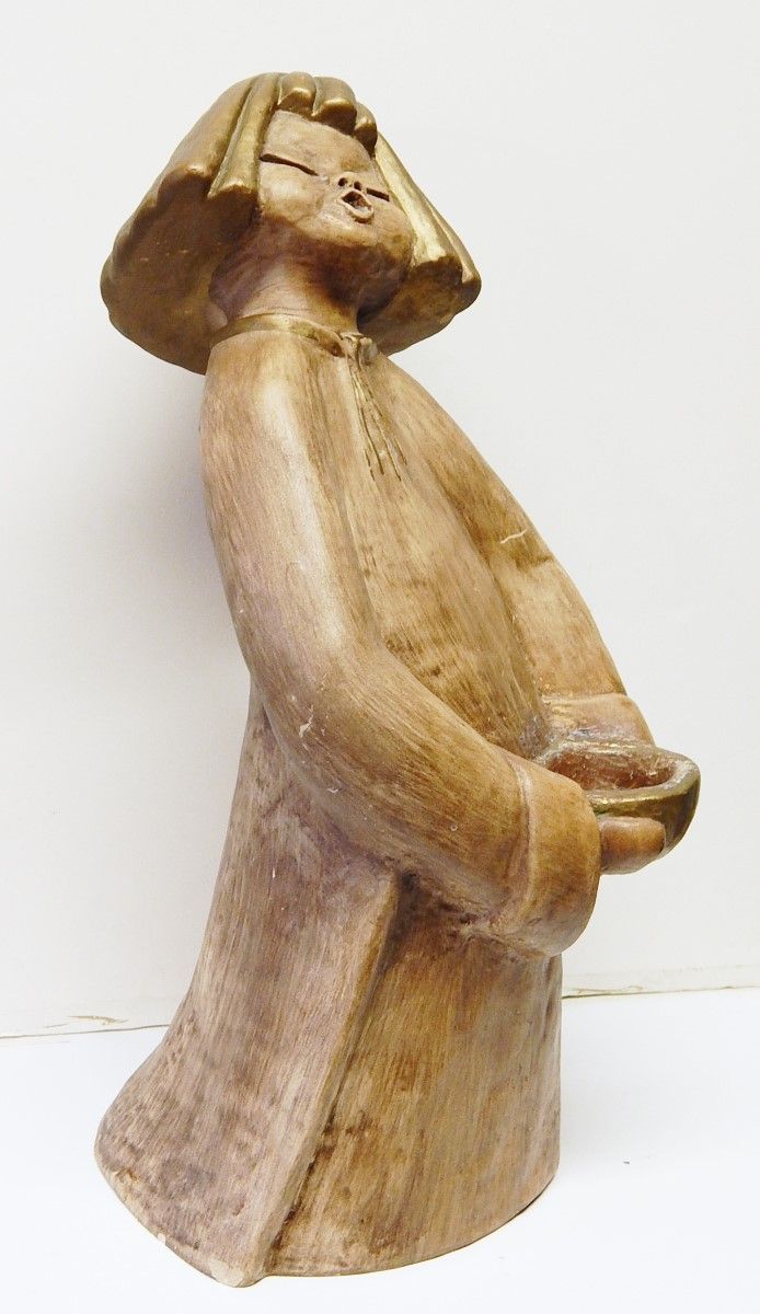 Null Großer Bozener Engel, Terracotta,Höhe ca.49cm