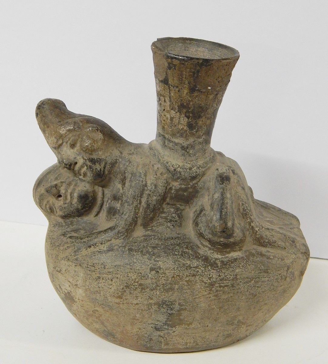Null Trinkgefäß,Terracotta,Höhe ca. 17cm,Peru,19./20.Jahrhundert