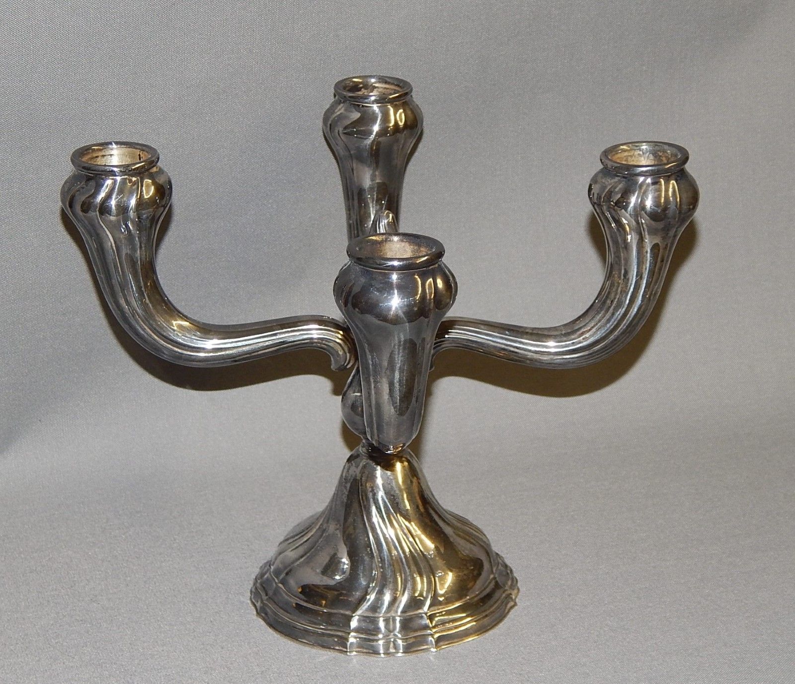 Null 4-armed candlestick, silver-plated, height approx. 19cm, diameter approx. 2&hellip;