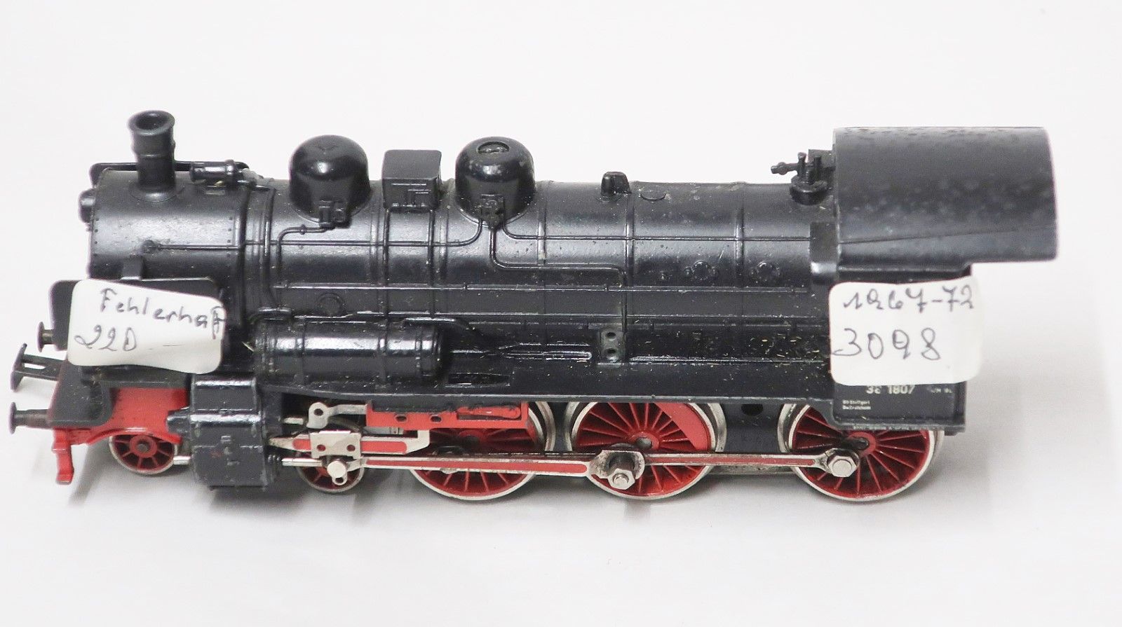 Null Locomotive, Märklin No. 381807 (1967-72, 3098),défectueuse, sans emballage