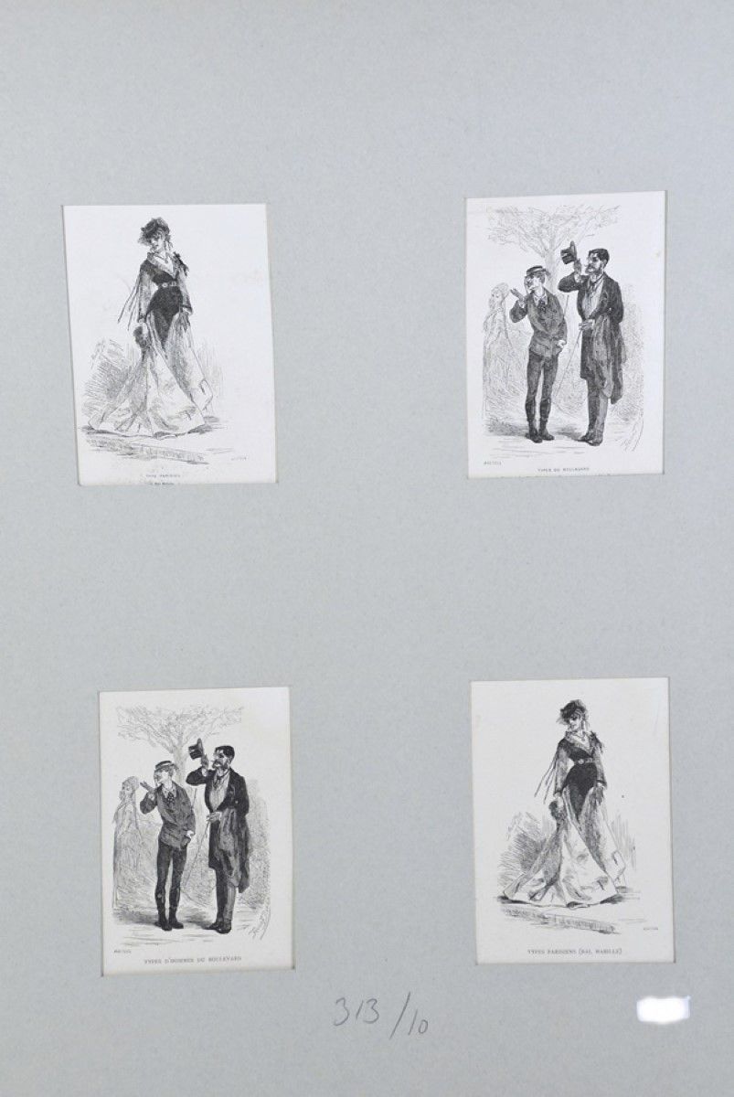 Null Félicien Rops (1833-1898) 4 gravures sur acier sur une feuille, chacune env&hellip;