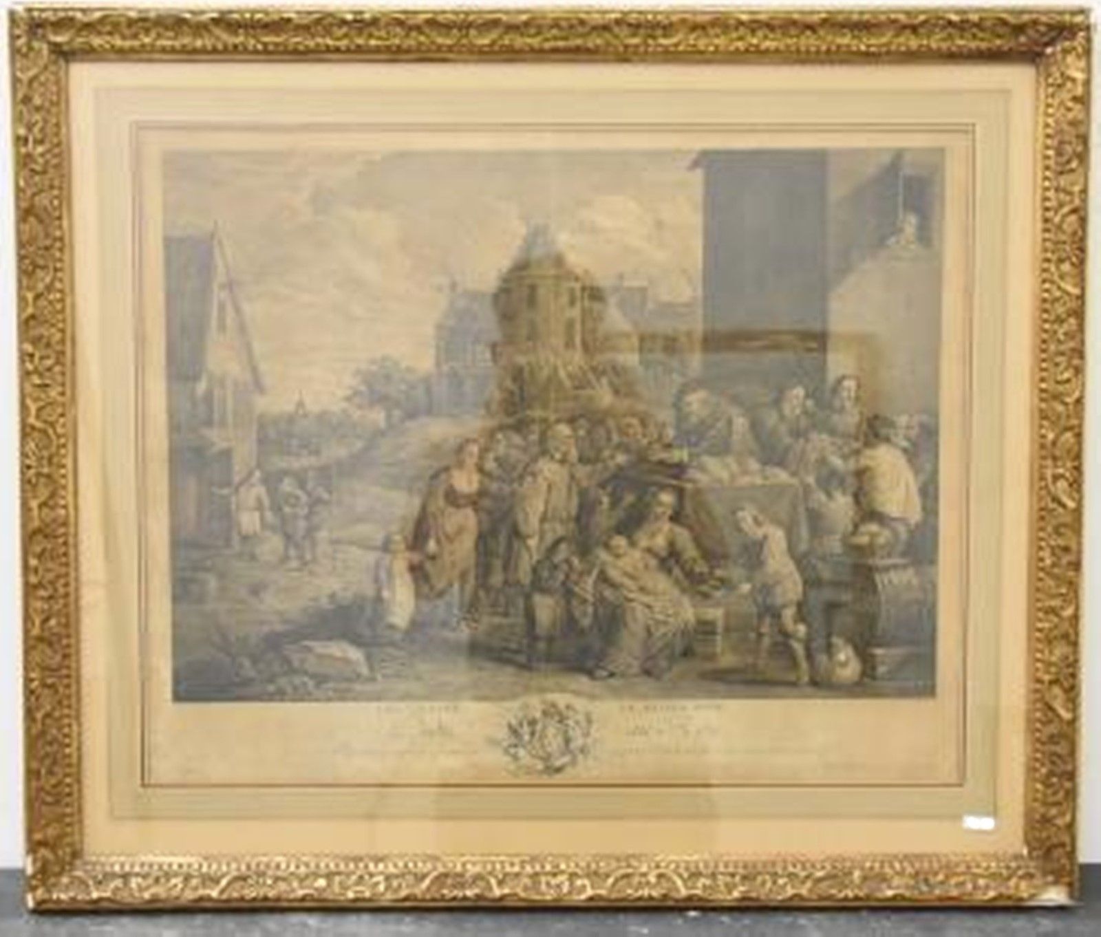 Null "Les Oeuvres de miséricorde",copper engraving,framed behind glass,18th/19th&hellip;