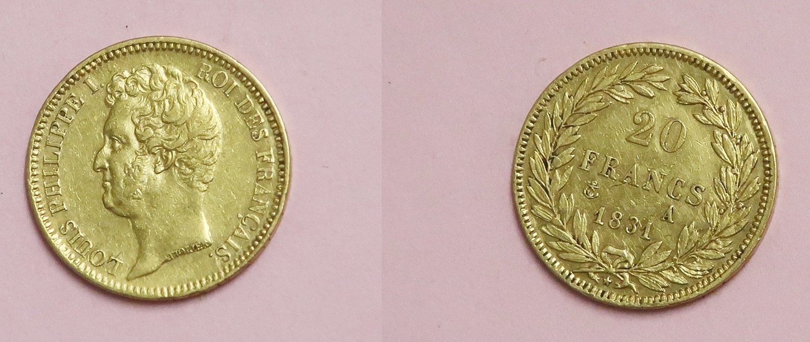 Null Gold coin 20 French francs, Louis Philipp, dated 1831, A., approx. 6.45 gra&hellip;