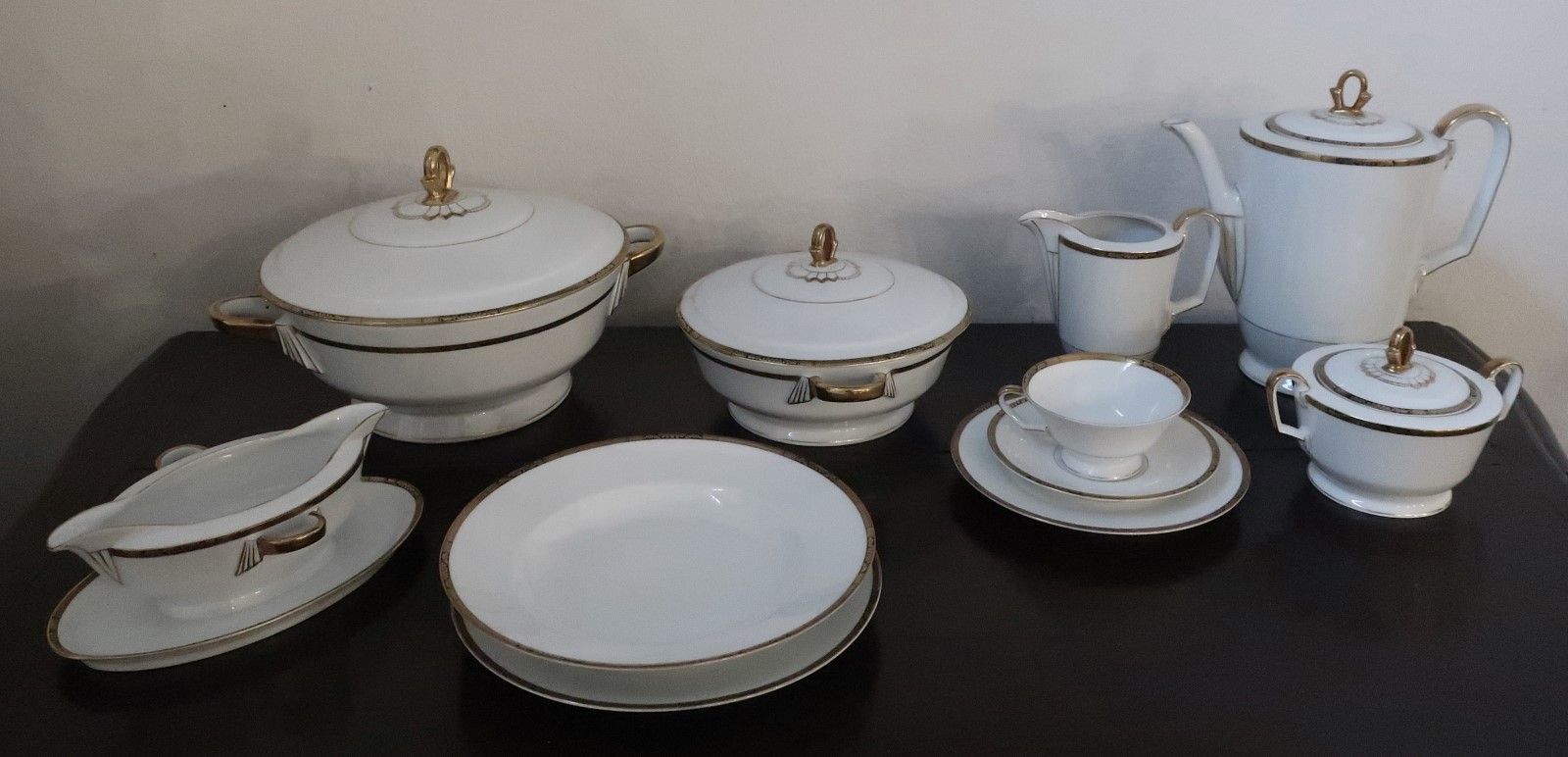 Null Mixed lot of ca.55-piece coffee and dinner service,porcelain gemstone,decor&hellip;