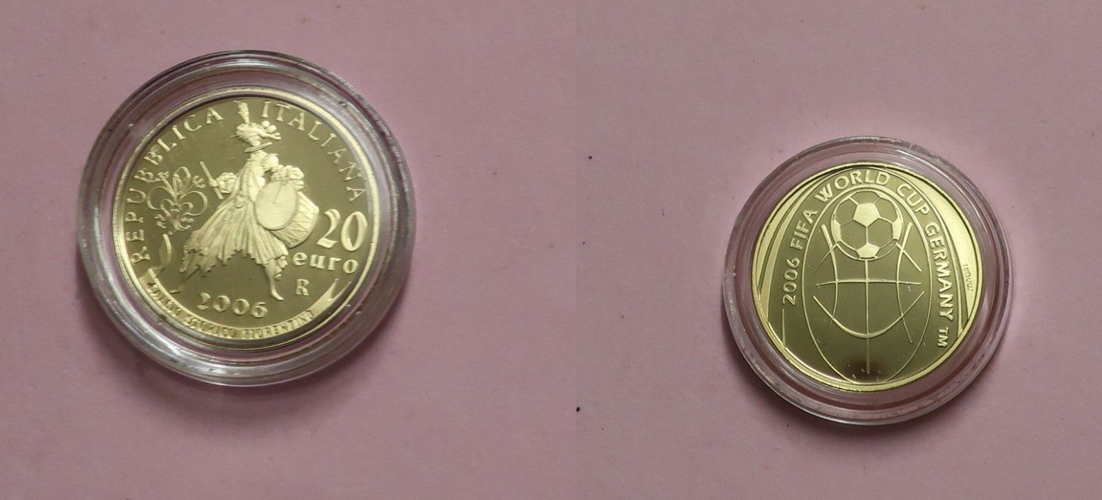Null Gold coin, Italy, 20 Euro, dated, 2006, approx. 6.45 grams, 900 gold