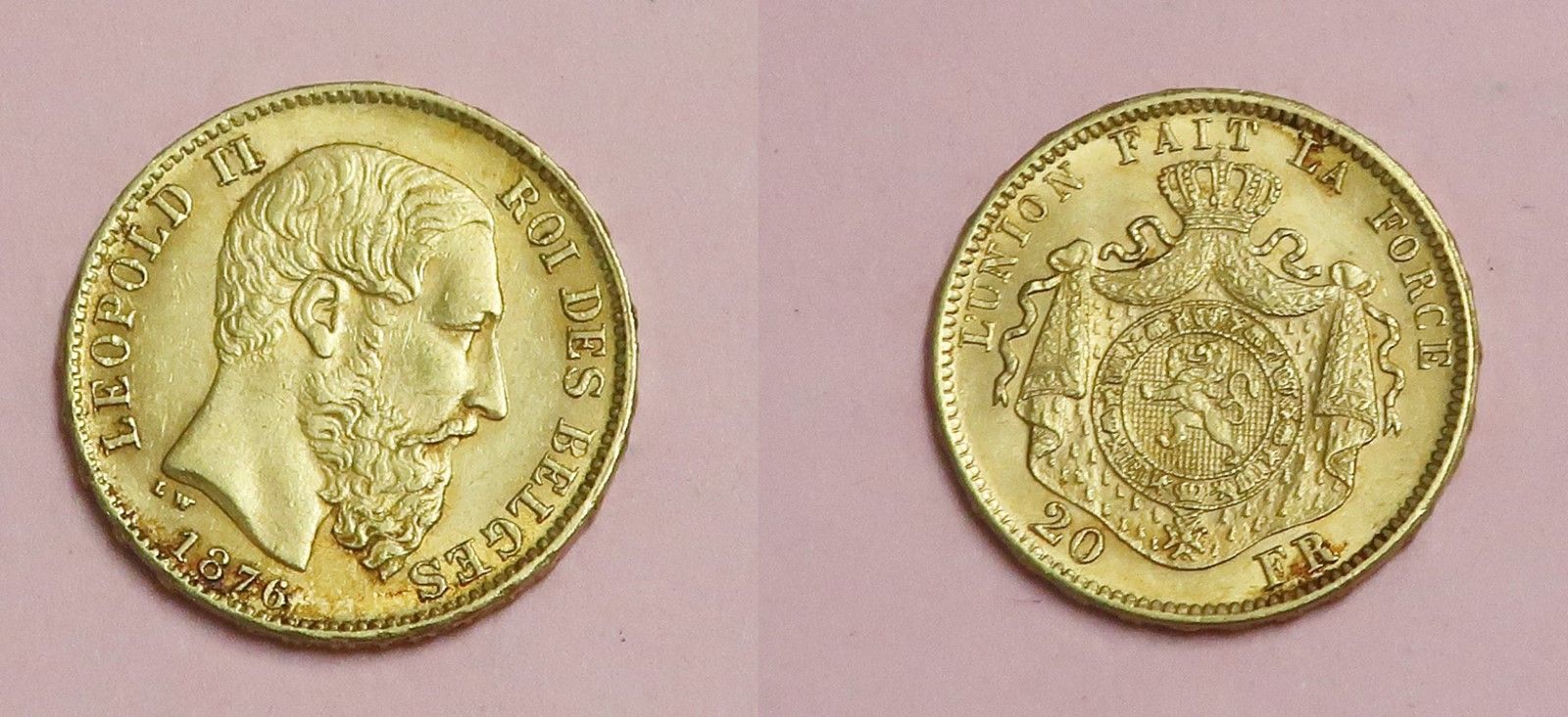 Null Gold coin 20 Belgian francs, Leopold II (1865-1909), approx. 6.45 grams, 90&hellip;