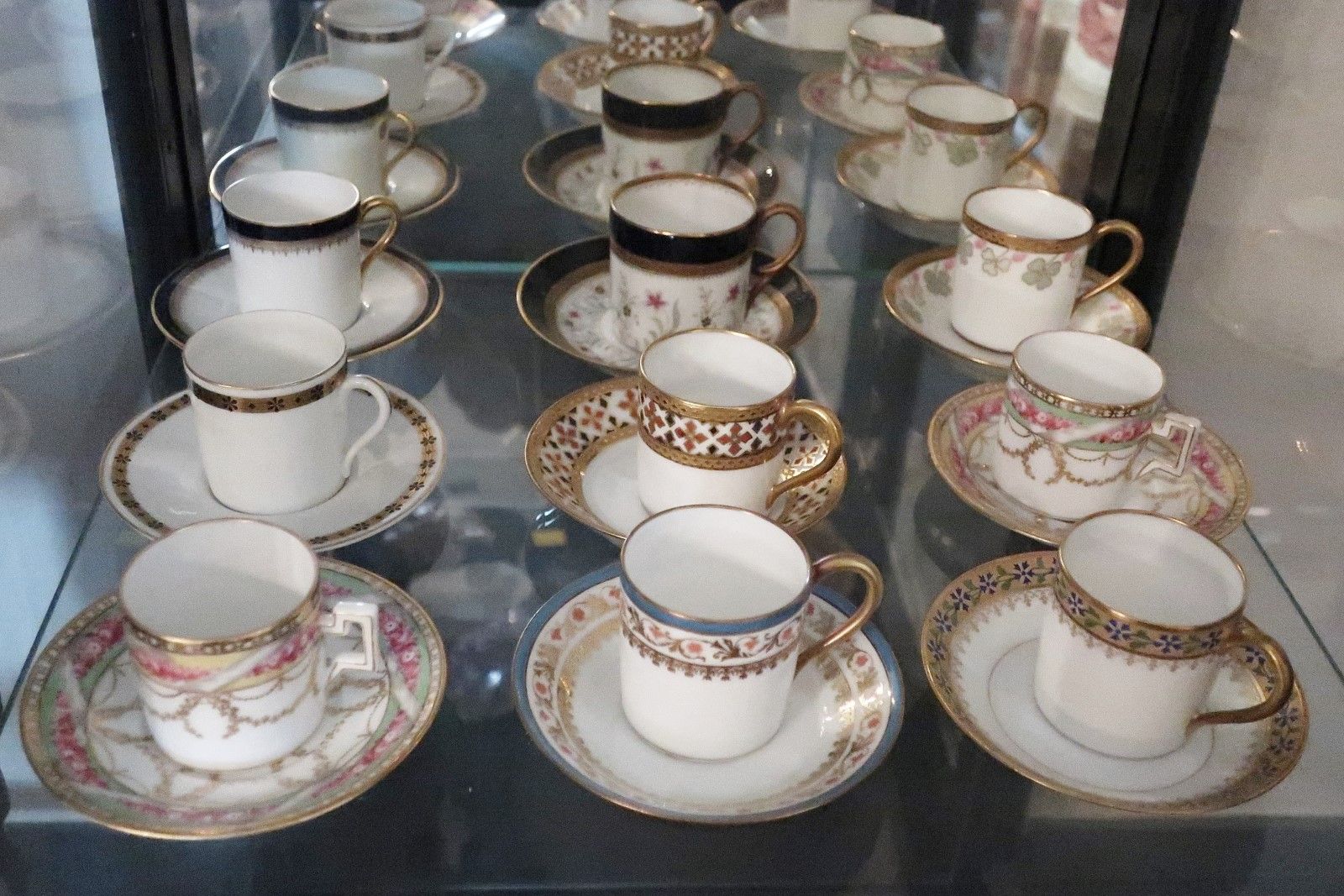 Null Mixed lot of 10 demitasse cups with saucers from different manufacturers, t&hellip;