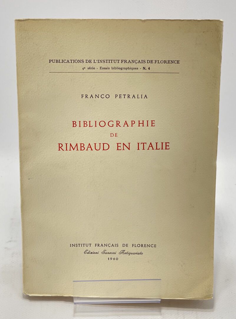 RIMBAUD. PETRALIA. Bibliographie de Rimbaud en Italie. PETRALIA Franco. Bibliogr&hellip;