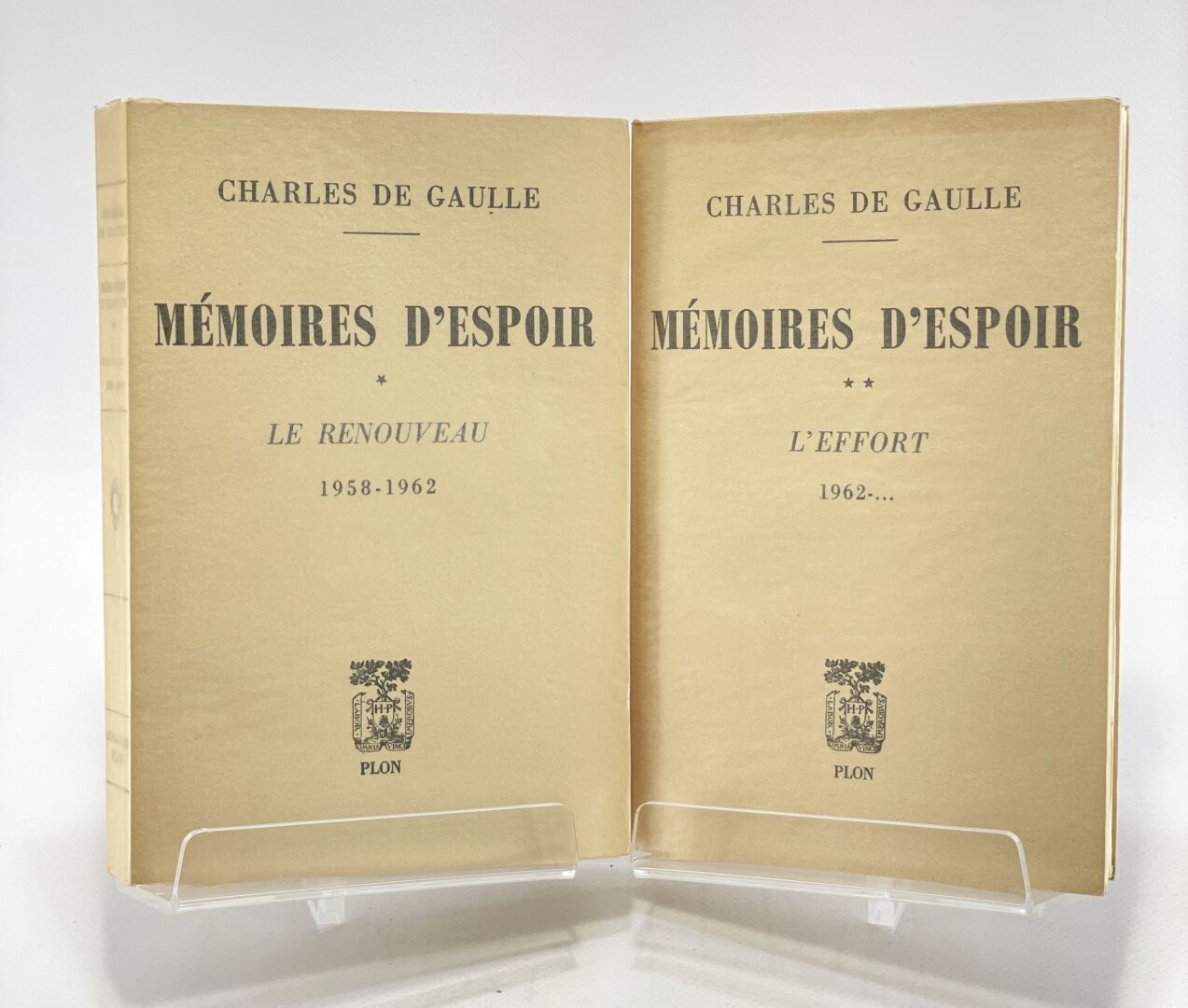 DE GAULLE. Mémoires d'espoir. DE GAULLE Charles. Mémoires d'espoir. I. Le Renouv&hellip;