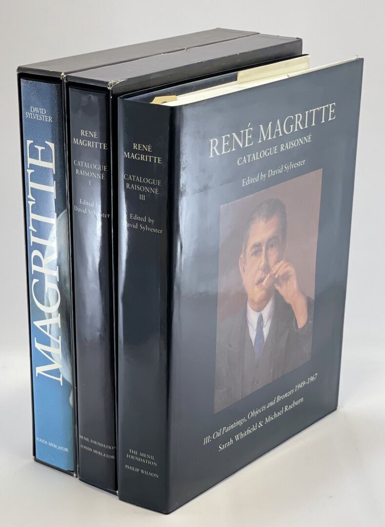MAGRITTE. 1 catalogue et deux volumes du catalogue raisonné de Sylvester. Réunio&hellip;