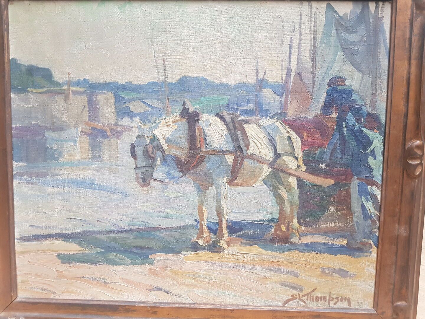 Sydney Lough THOMPSON (1877-1973) Carriage at Concarneau 

Oil on canvas 

Signe&hellip;