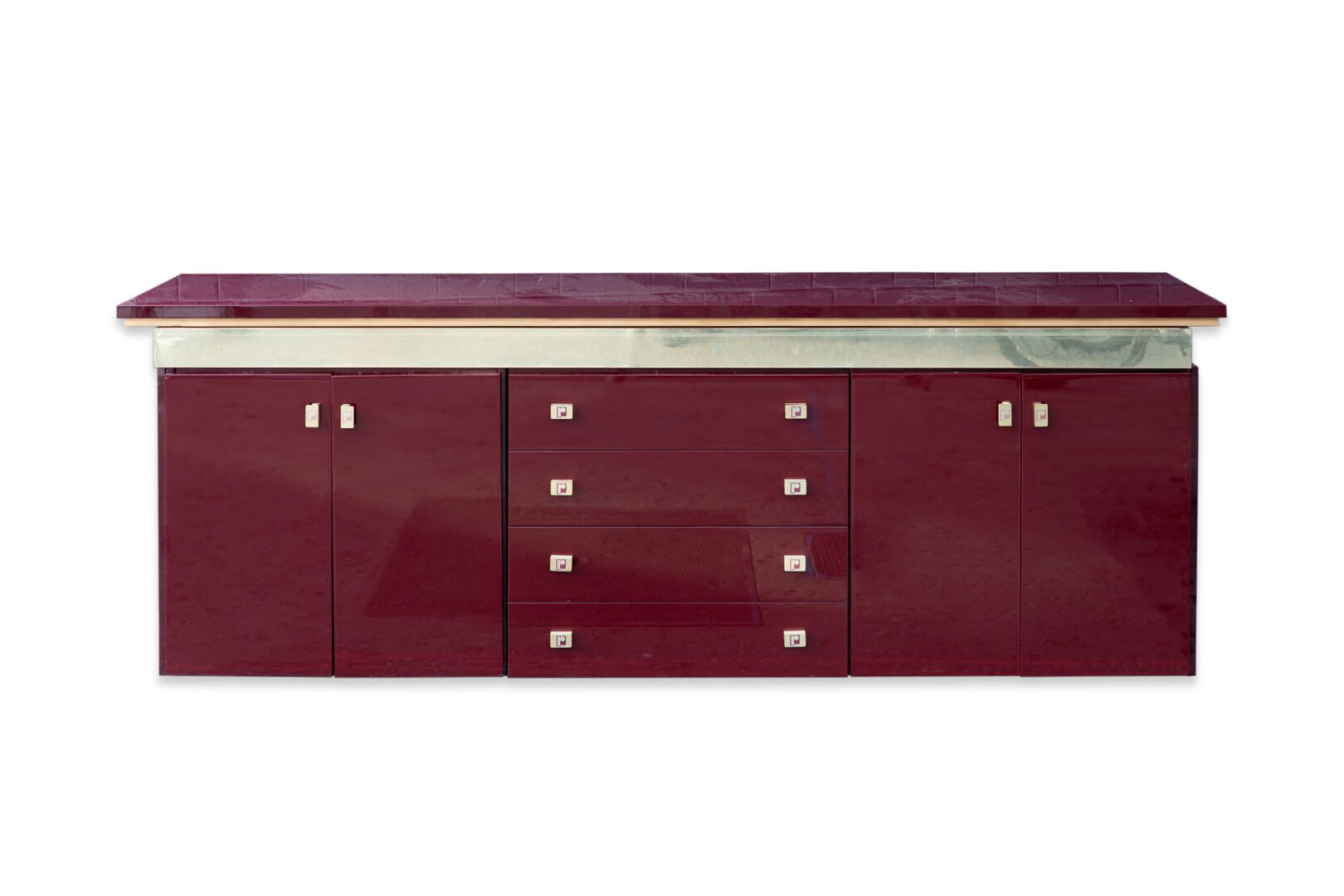 PACO RABANNE (1934) BUFFET enfilade opening in front of four drawers and four le&hellip;