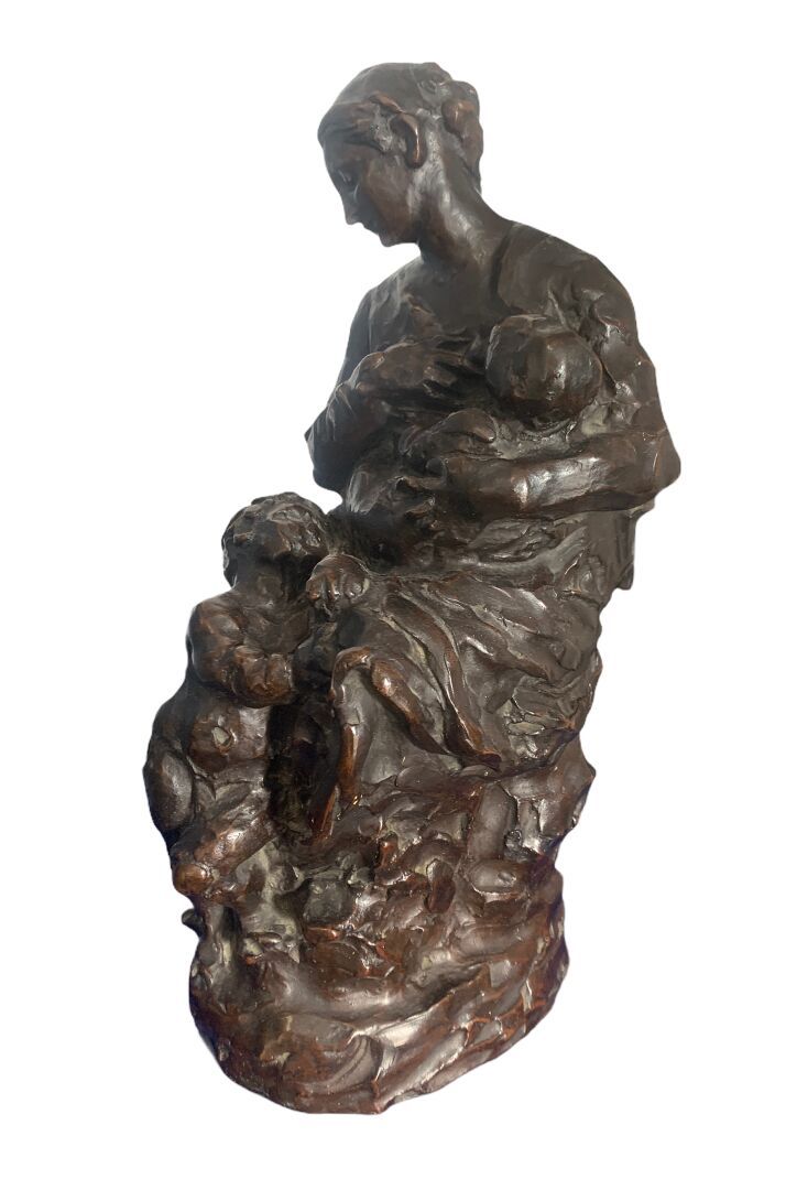 Aimé-Jules DALOU (1838-1902) Paysanne française allaitant son enfant

Bronze à p&hellip;