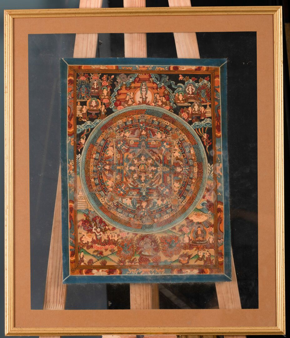 ASIE DU SUD EST - XXème siècle 佛教神明

唐卡。丝绸上的多色画

40 x 29.5厘米