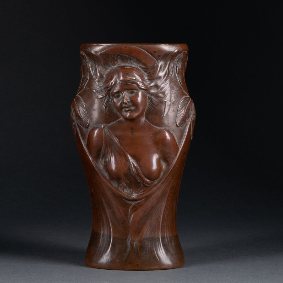 Joseph ÖFNER (1868-?) VASE balustre à panse aplatie à décor double face d'une ja&hellip;