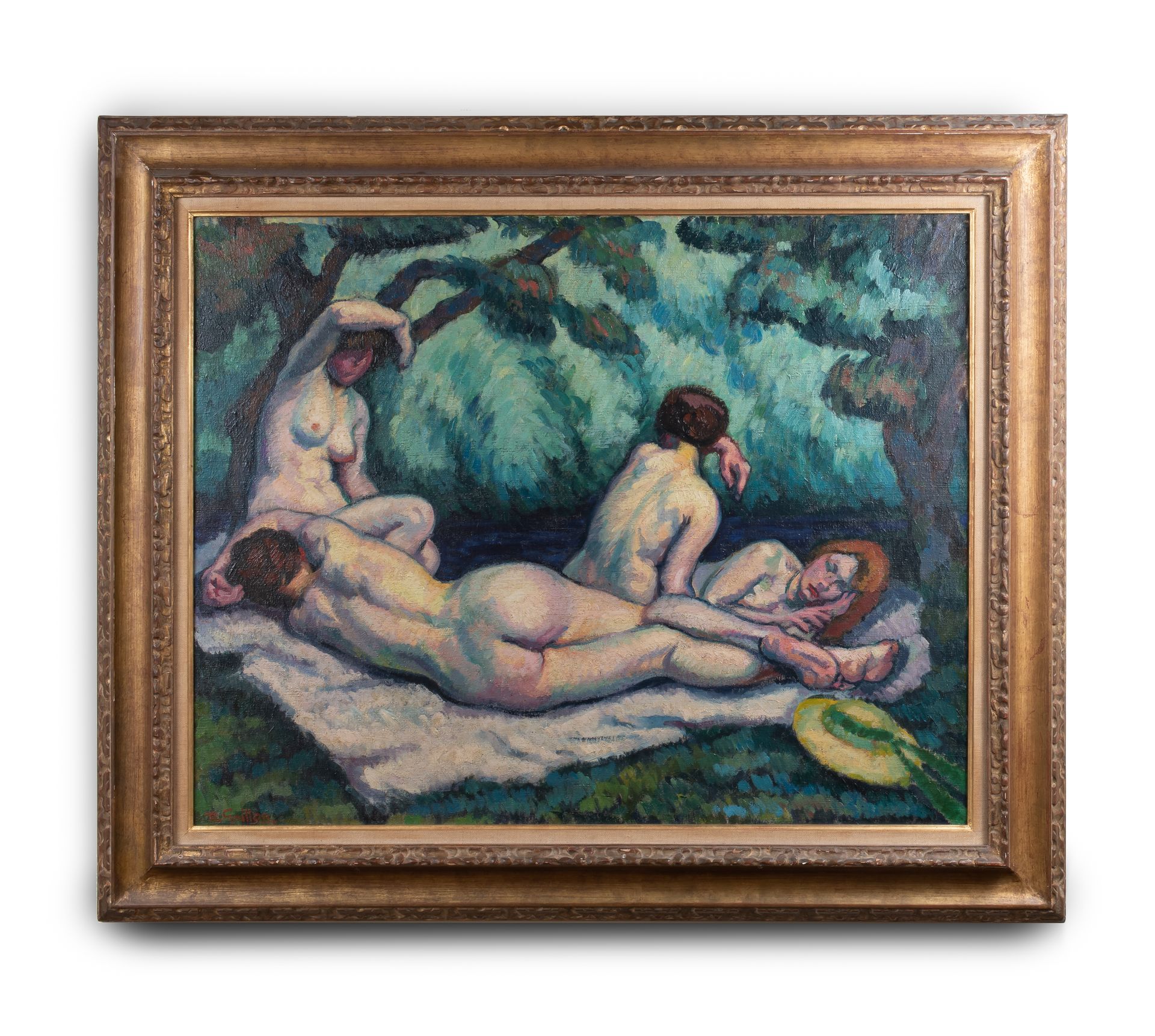 Null Roger GRILLON (1881-1938) 

Bathers, 1914

Oil on canvas signed lower left,&hellip;