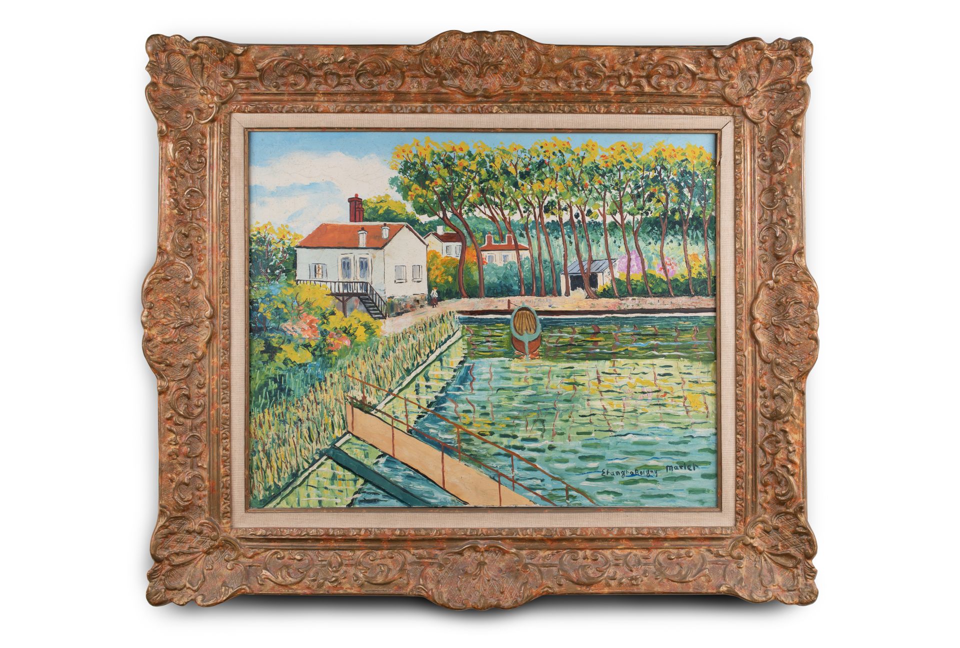 Null 埃利塞-马克莱(1881-1962)

"Boigny的池塘

布面油画，已签名并位于右下方

50 x 65厘米



专家：内阁Frédérick&hellip;