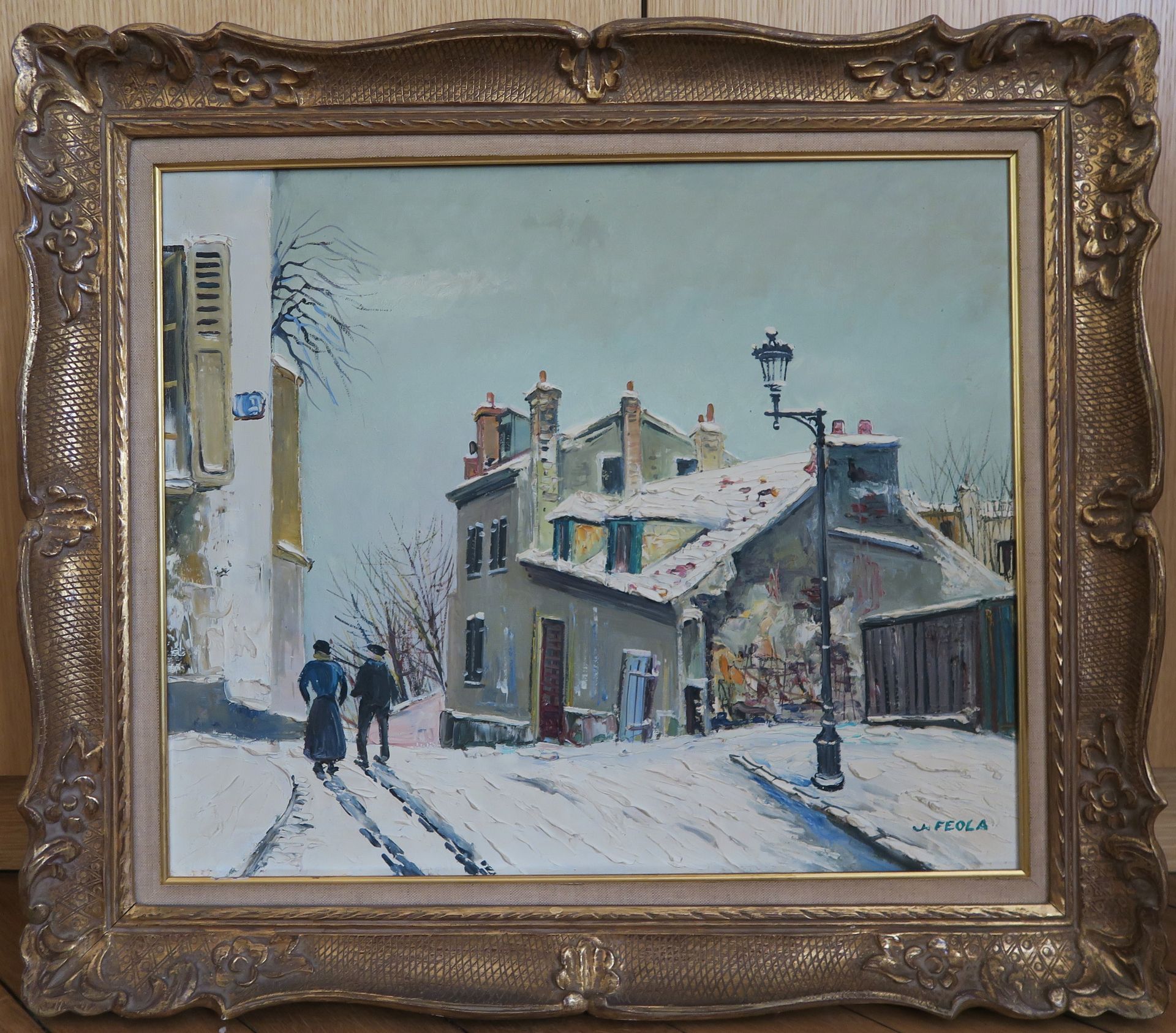 Null Charles FEOLA (1917-1994) 

Strada di Montmartre 

Olio su tavola firmato i&hellip;