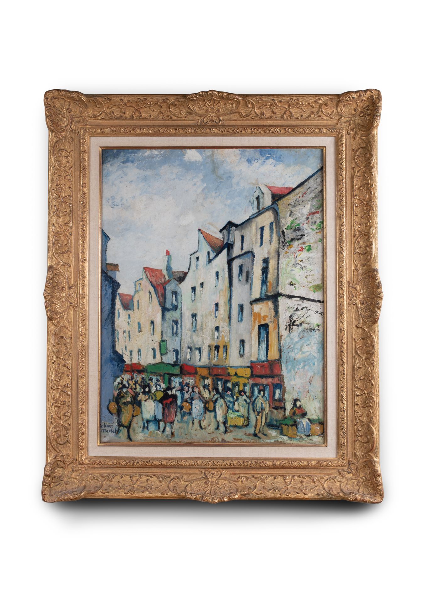 Null 埃利塞-马克莱(1881-1962)

巴黎Mouffetard街

布面油画，左下角有签名

63 x 48 厘米



(横幅上有一个小的重绘撕裂&hellip;